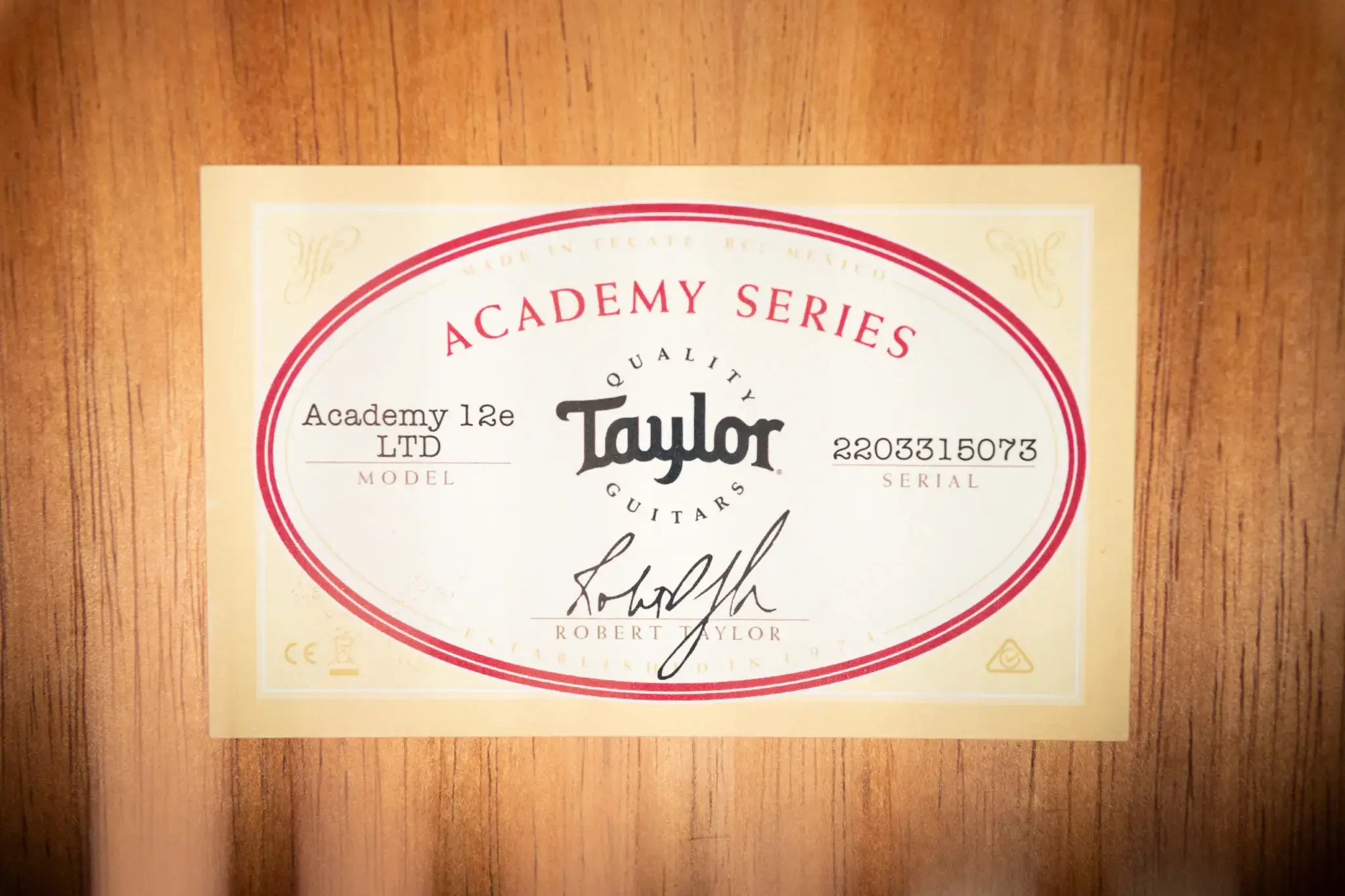 Taylor Academy 12e LTD Grand Concert Acoustic/Electric Guitar - Figured Koa with Gig Bag