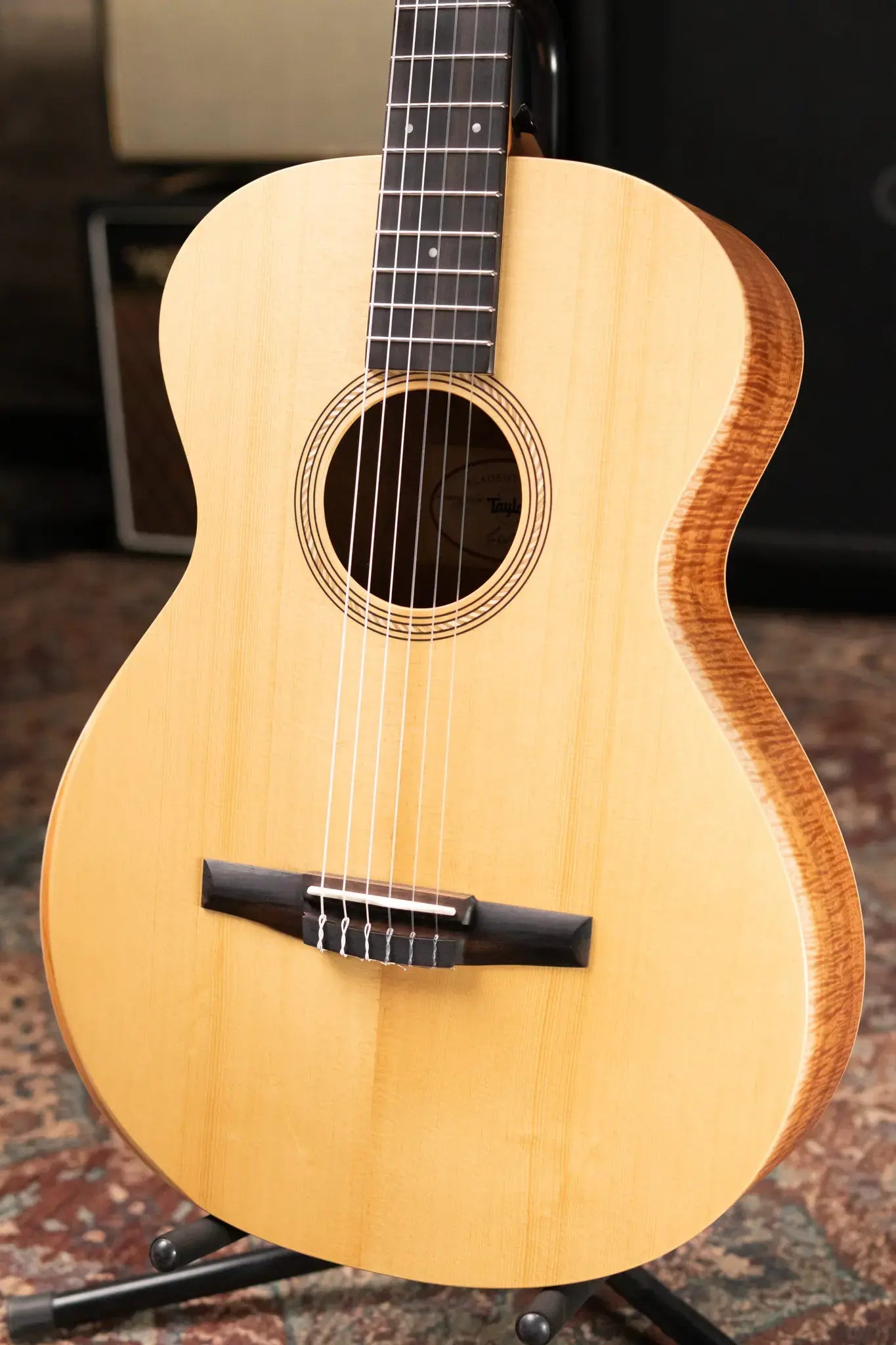 Taylor Academy 12e-N LTD Nylon Grand Concert Acoustic/Electric Guitar - Spruce/Figured Koa with Gig Bag