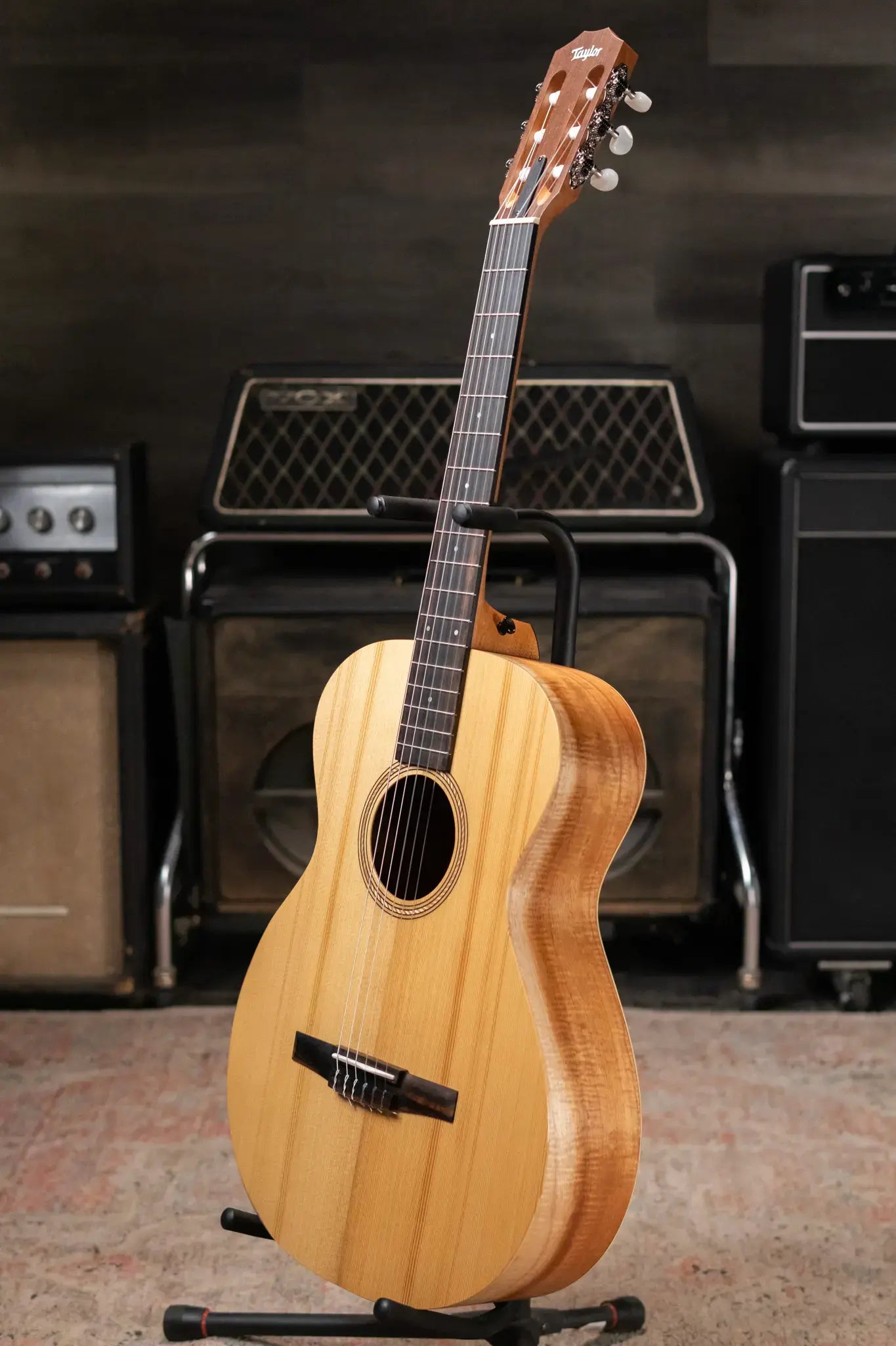 Taylor Academy 12e-N LTD Nylon Grand Concert Acoustic/Electric Guitar - Spruce/Figured Koa with Gig Bag