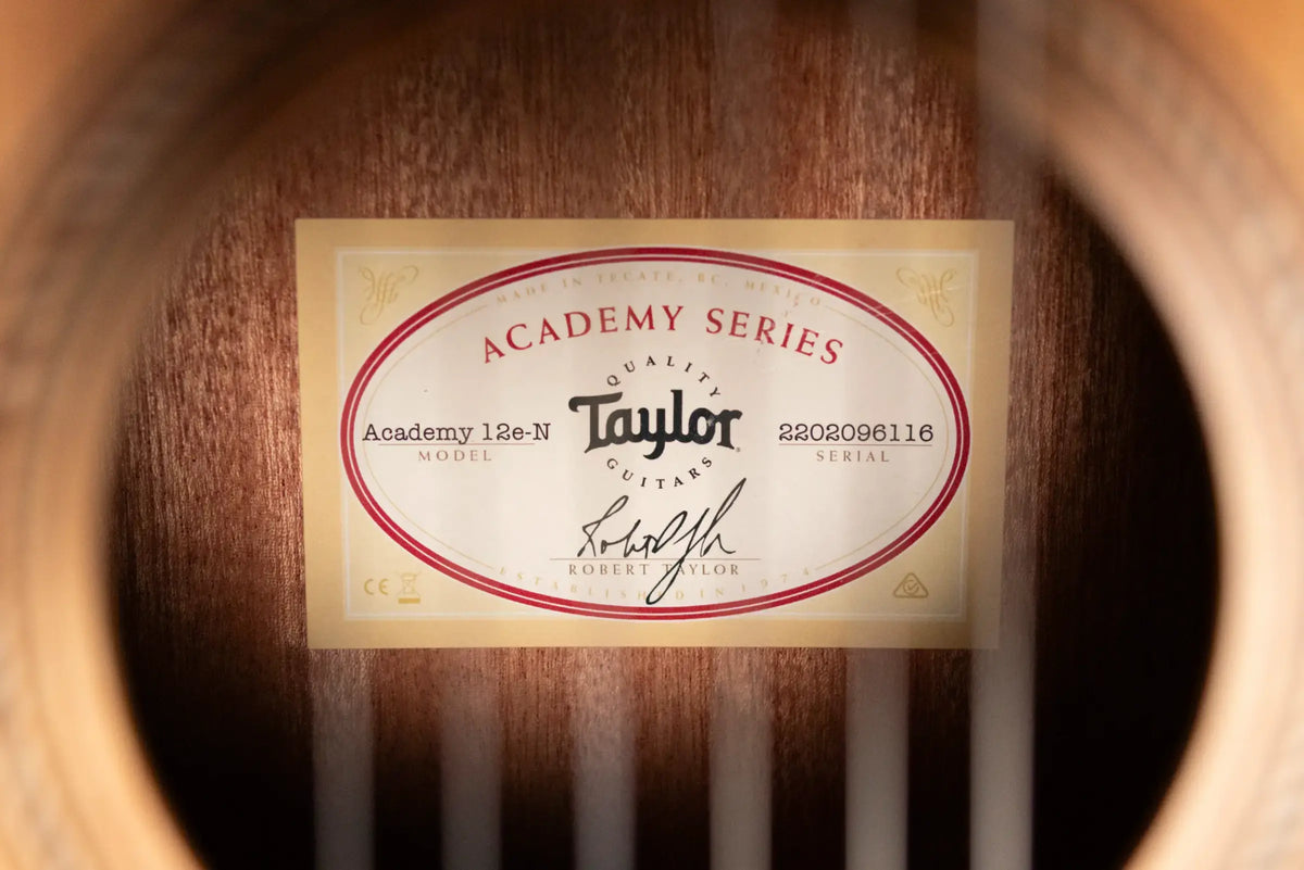 Taylor Academy 12e-N Left-Handed Nylon Grand Concert Acoustic/Electric Guitar with Gig Bag
