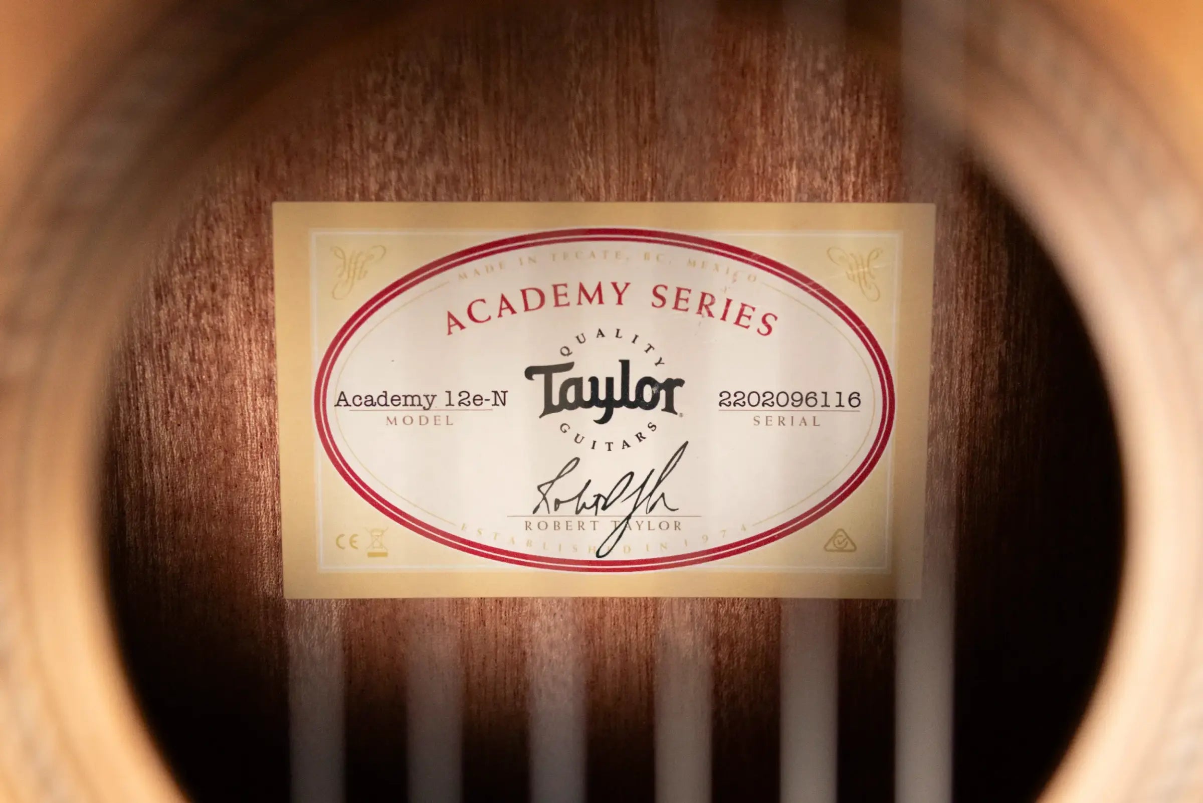Taylor Academy 12e-N Left-Handed Nylon Grand Concert Acoustic/Electric Guitar with Gig Bag
