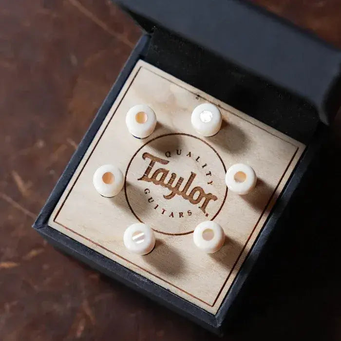 Taylor Bridge Pin Set, Bone, White w/ Awabi Shell
