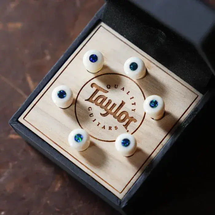 Taylor Bridge Pin Set, Bone, White w/ Green Opal