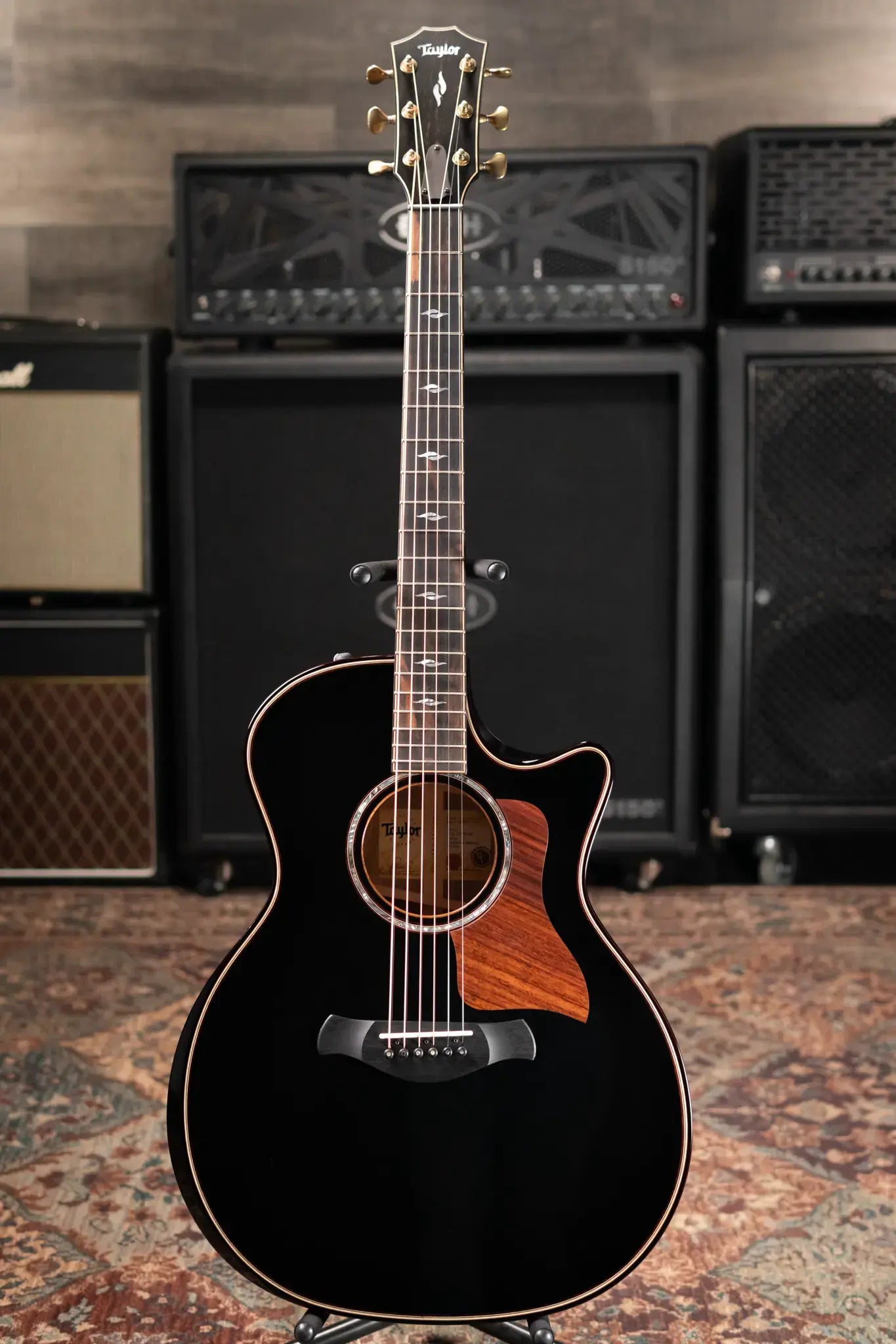 Taylor Builder's Edition 814ce Grand Auditorium Acoustic/Electric Guitar - Blacktop with Hardshell Case