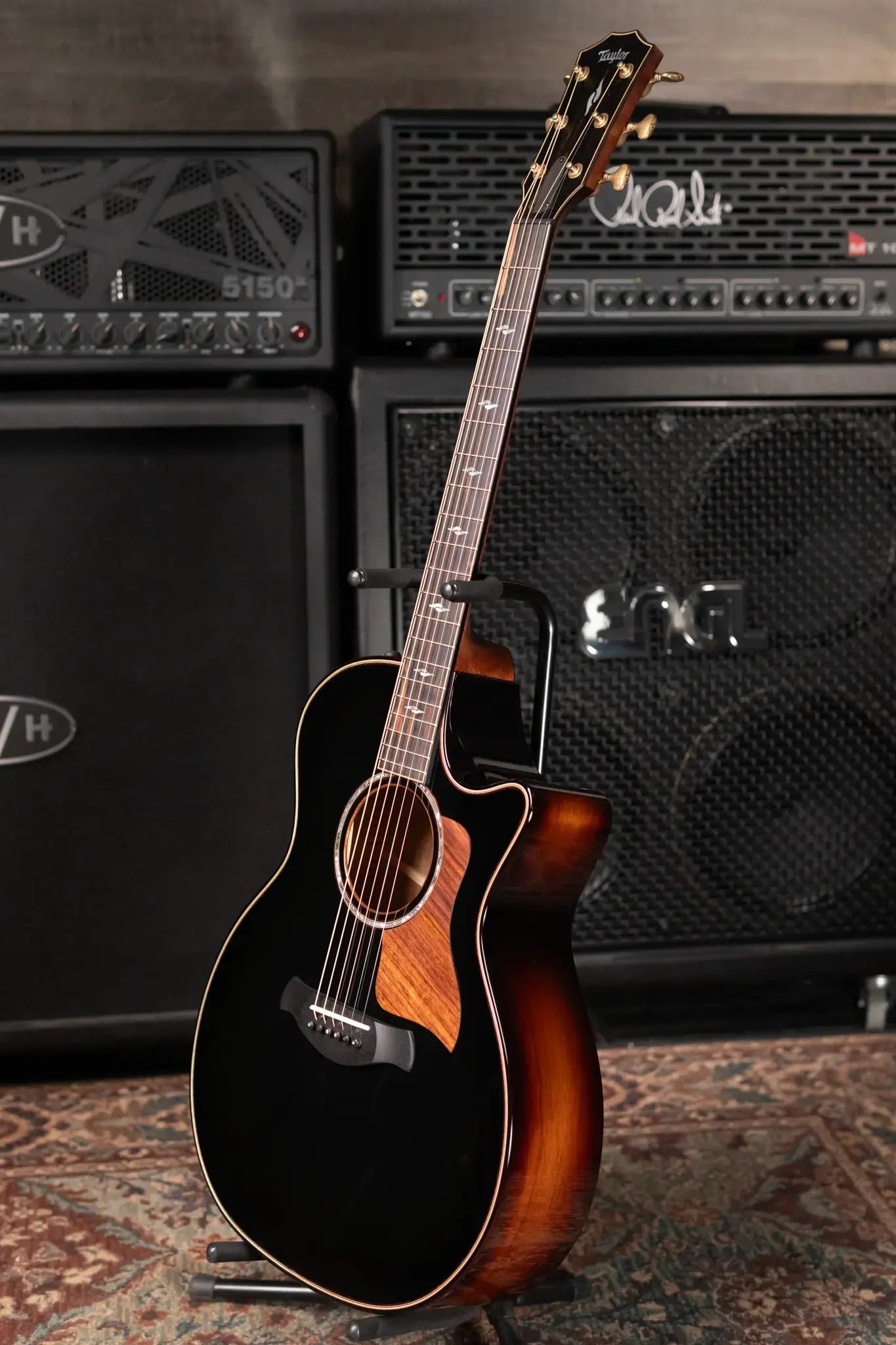 Taylor Builder's Edition 814ce Grand Auditorium Acoustic/Electric Guitar - Blacktop with Hardshell Case