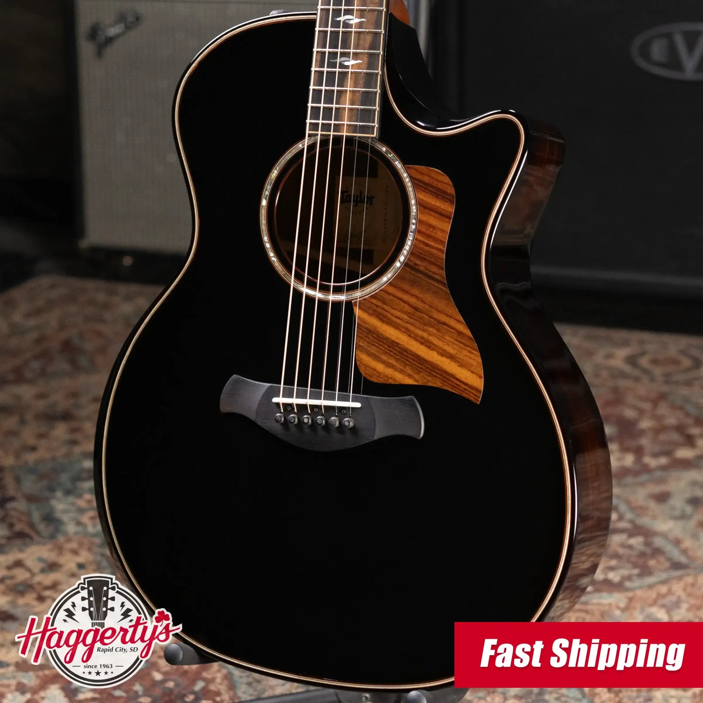 Taylor Builder's Edition 814ce Grand Auditorium Acoustic/Electric Guitar - Blacktop with Hardshell Case
