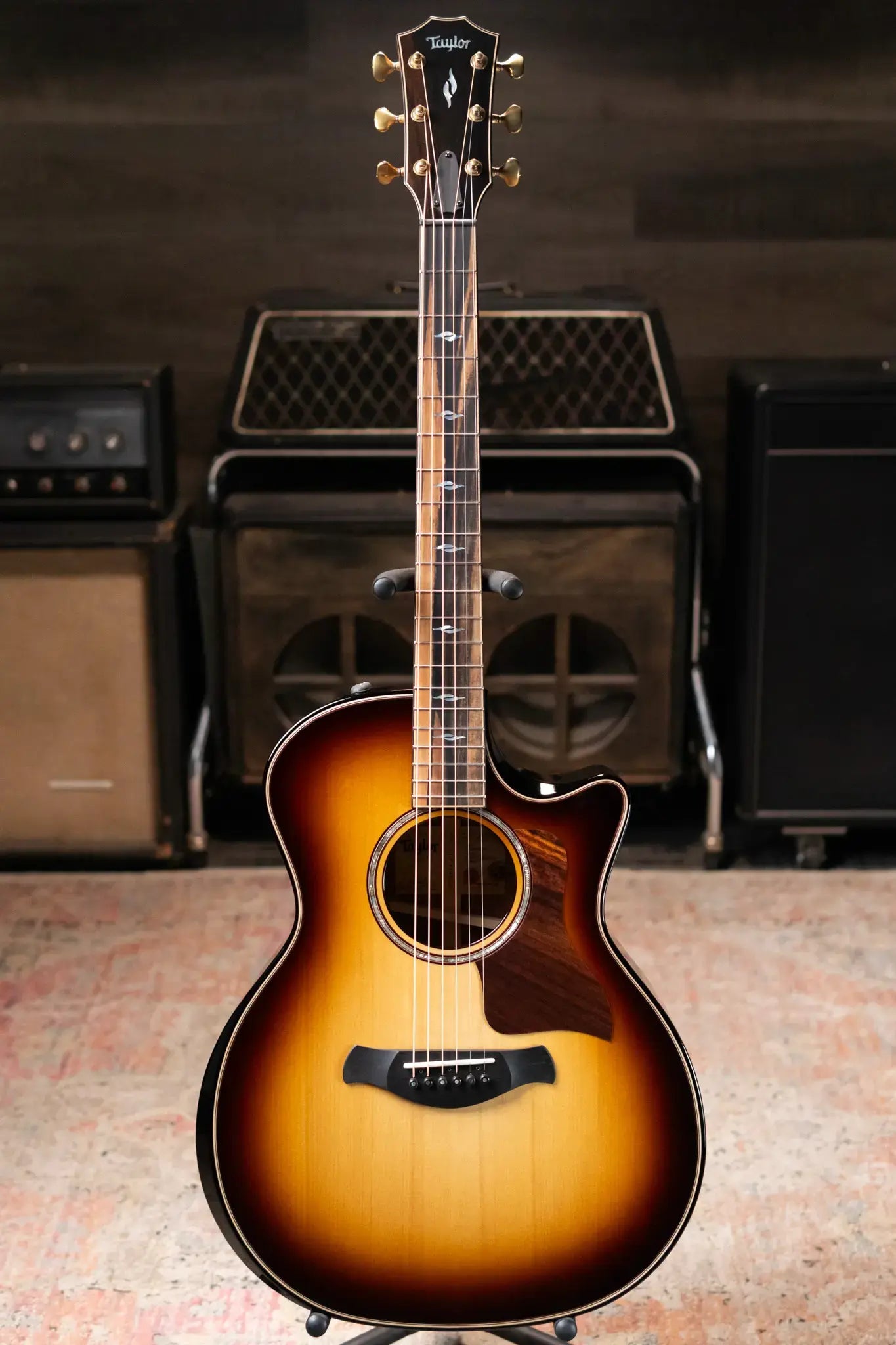 Taylor Builder's Edition 814ce Grand Auditorium Acoustic/Electric Guitar - Shaded Edge Burst with Hardshell Case - Factory Demo