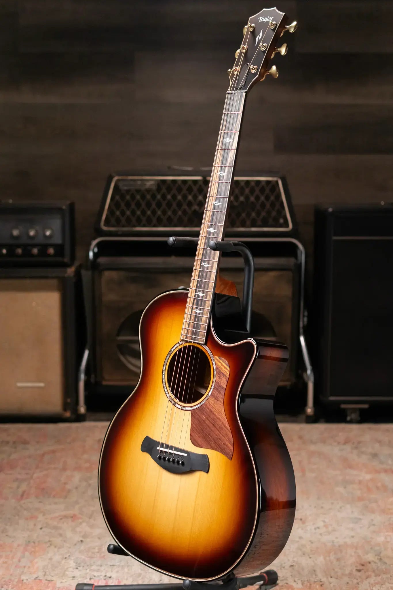 Taylor Builder's Edition 814ce Grand Auditorium Acoustic/Electric Guitar - Shaded Edge Burst with Hardshell Case - Factory Demo