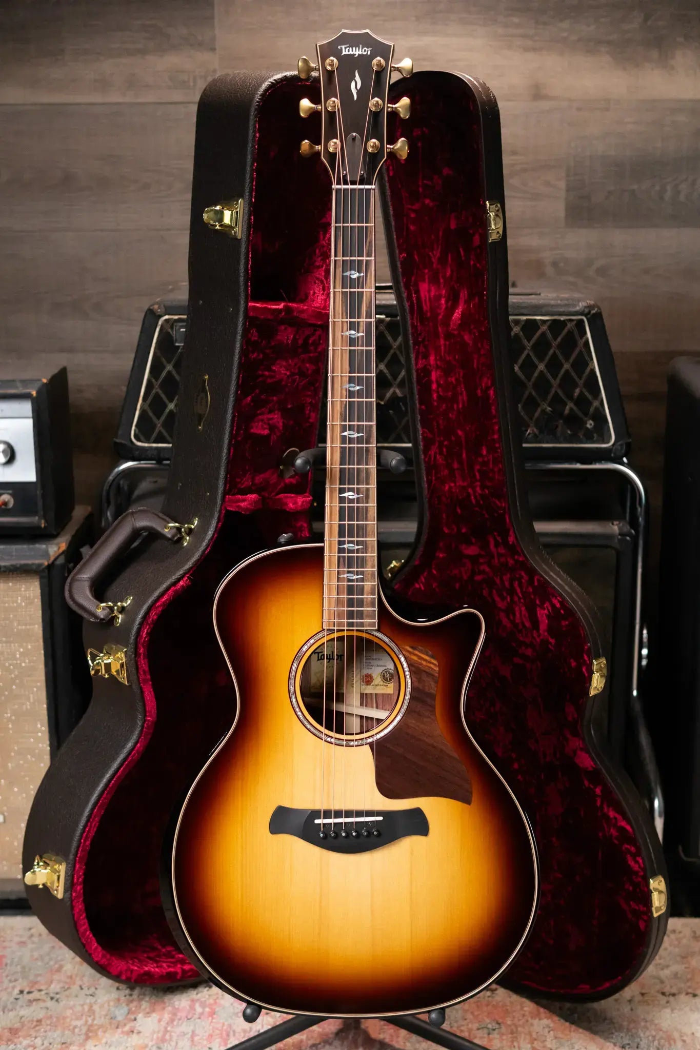 Taylor Builder's Edition 814ce Grand Auditorium Acoustic/Electric Guitar - Shaded Edge Burst with Hardshell Case - Factory Demo