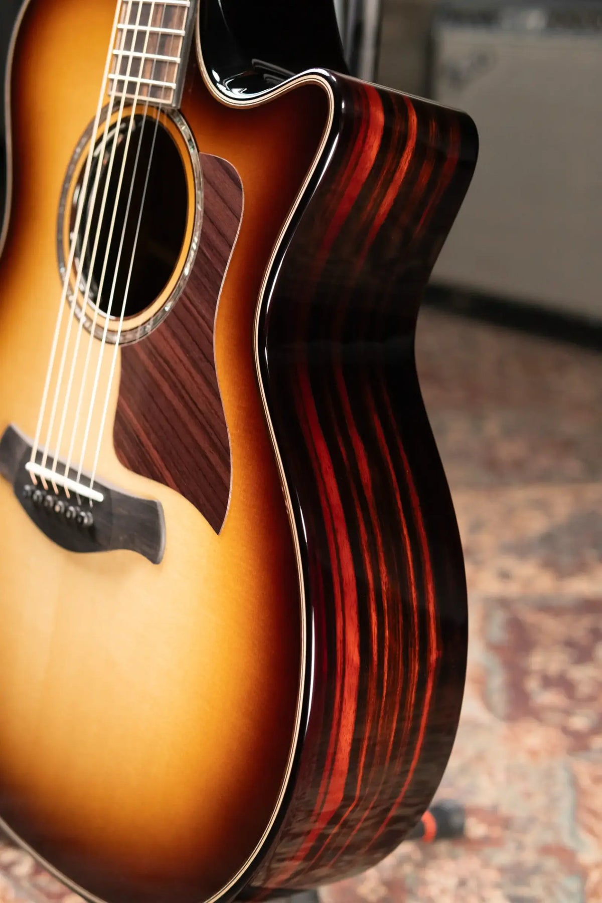 Taylor (1 of 42) Builder's Edition 814ce LTD Grand Auditorium Acoustic/Electric Guitar - Macassar Ebony with Hardshell Case - Demo