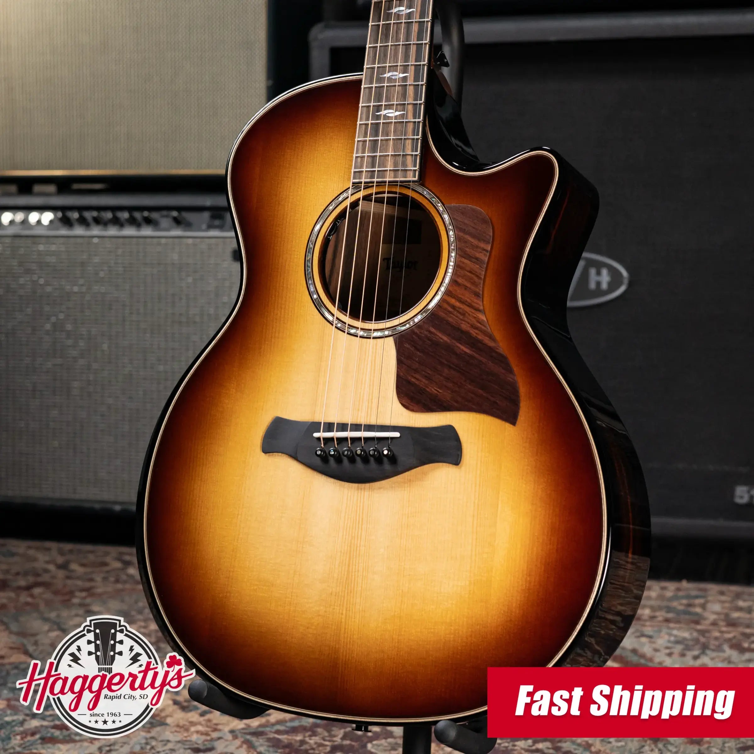 Taylor Builder's Edition 814ce LTD Grand Auditorium Acoustic/Electric Guitar - Macassar with Hardshell Case