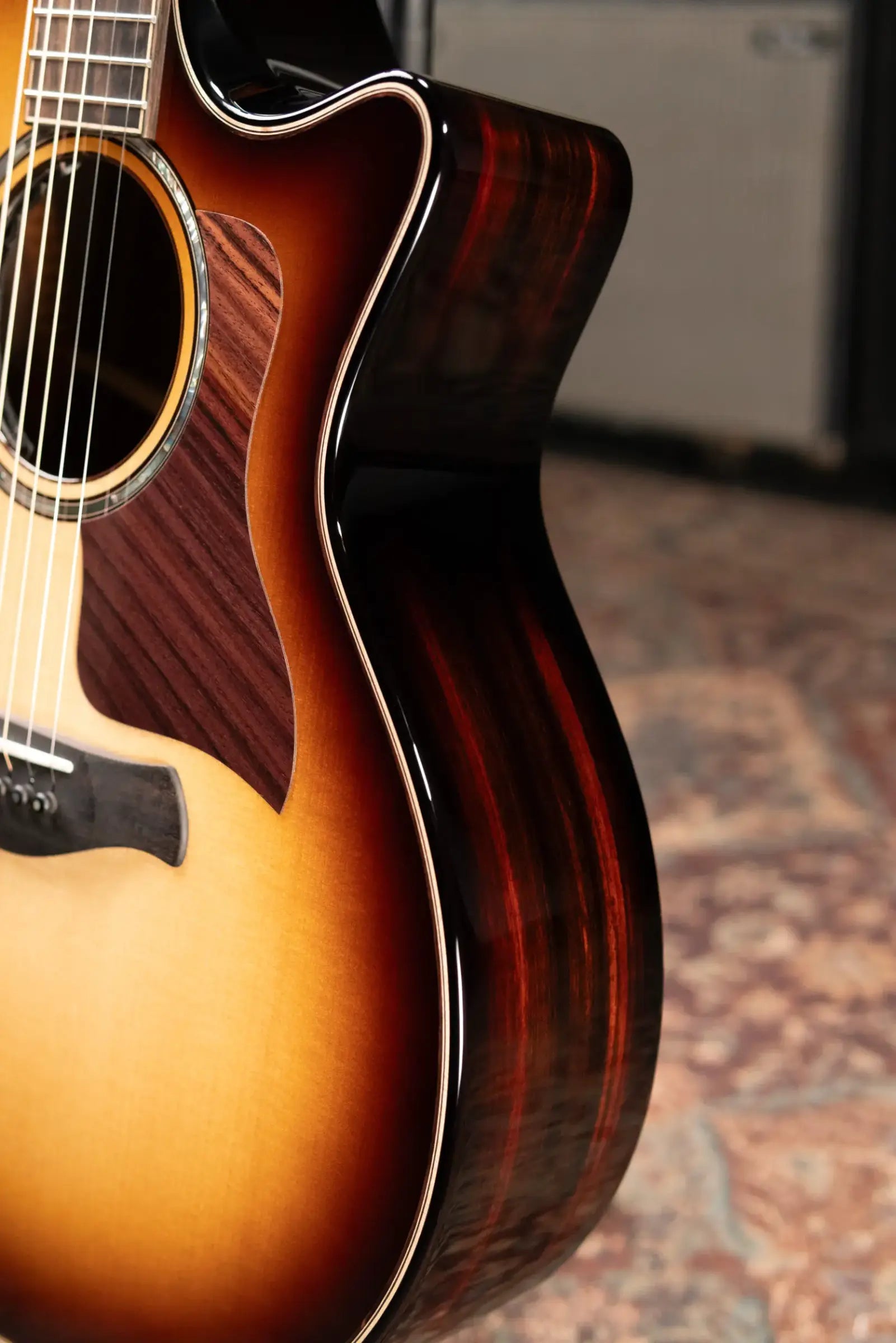 Taylor (1 of 42) Builder's Edition 814ce LTD Grand Auditorium Acoustic/Electric Guitar - Macassar with Hardshell Case