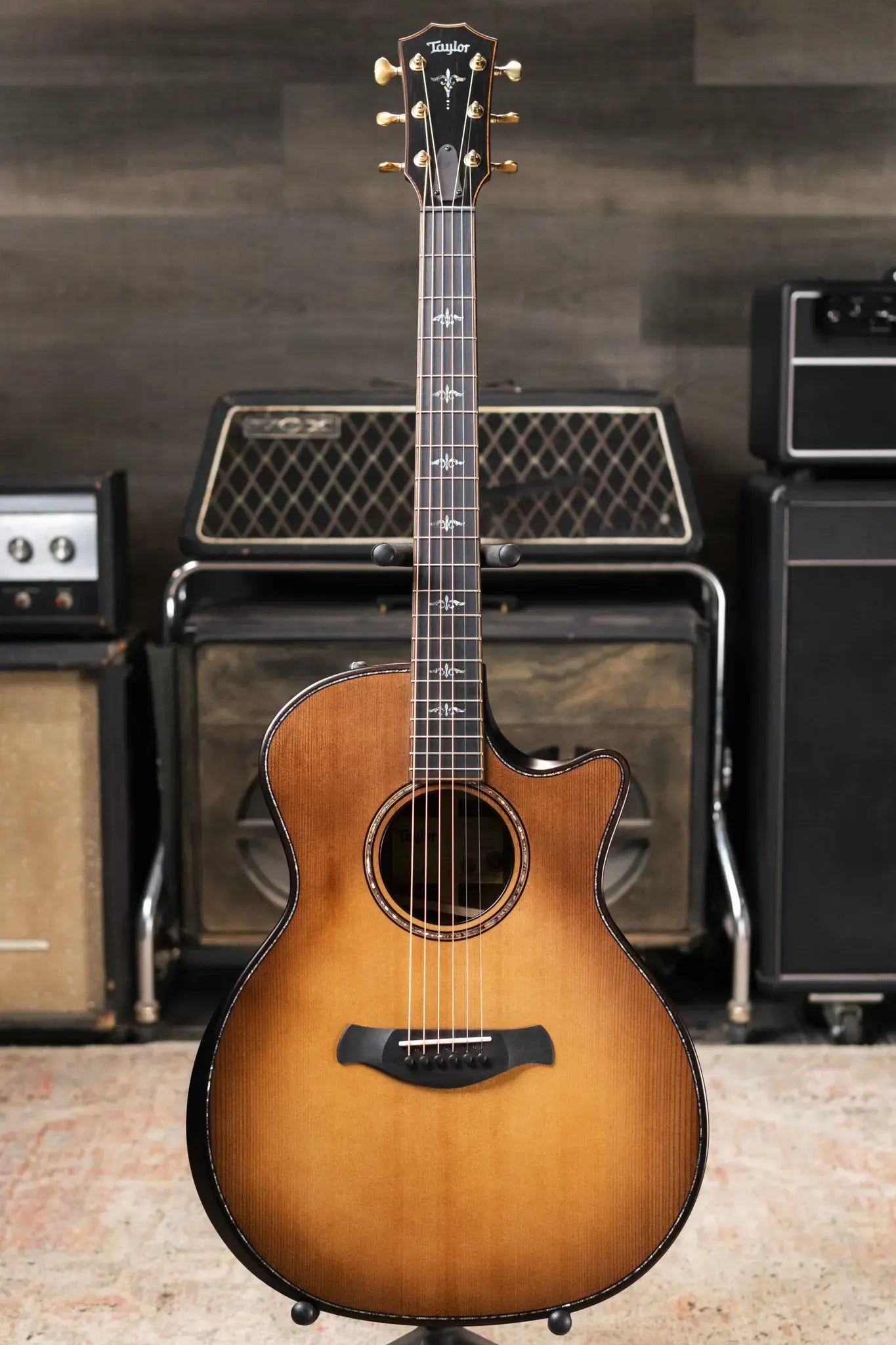 Taylor Builder's Edition 914ce Grand Auditorium Acoustic/Electric Guitar - Wild Honey Burst with Hardshell Case
