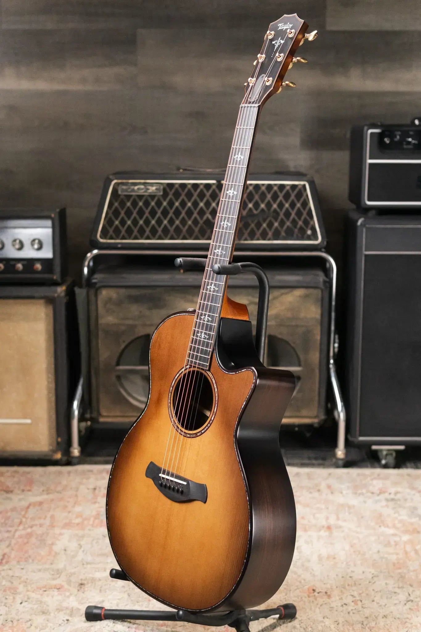 Taylor Builder's Edition 914ce Grand Auditorium Acoustic/Electric Guitar - Wild Honey Burst with Hardshell Case