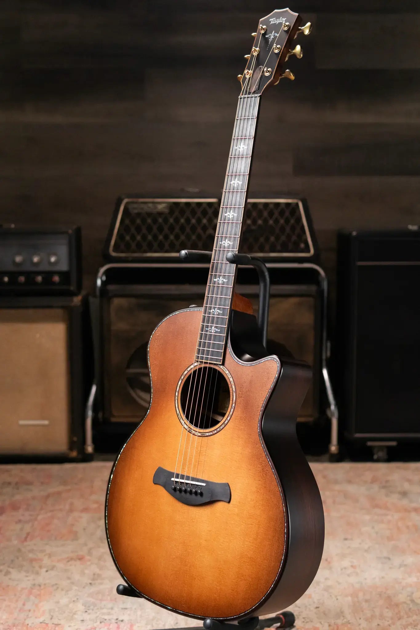 Taylor Builder's Edition 914ce Grand Auditorium Acoustic/Electric Guitar - Wild Honey Burst with Hardshell Case - Factory Demo