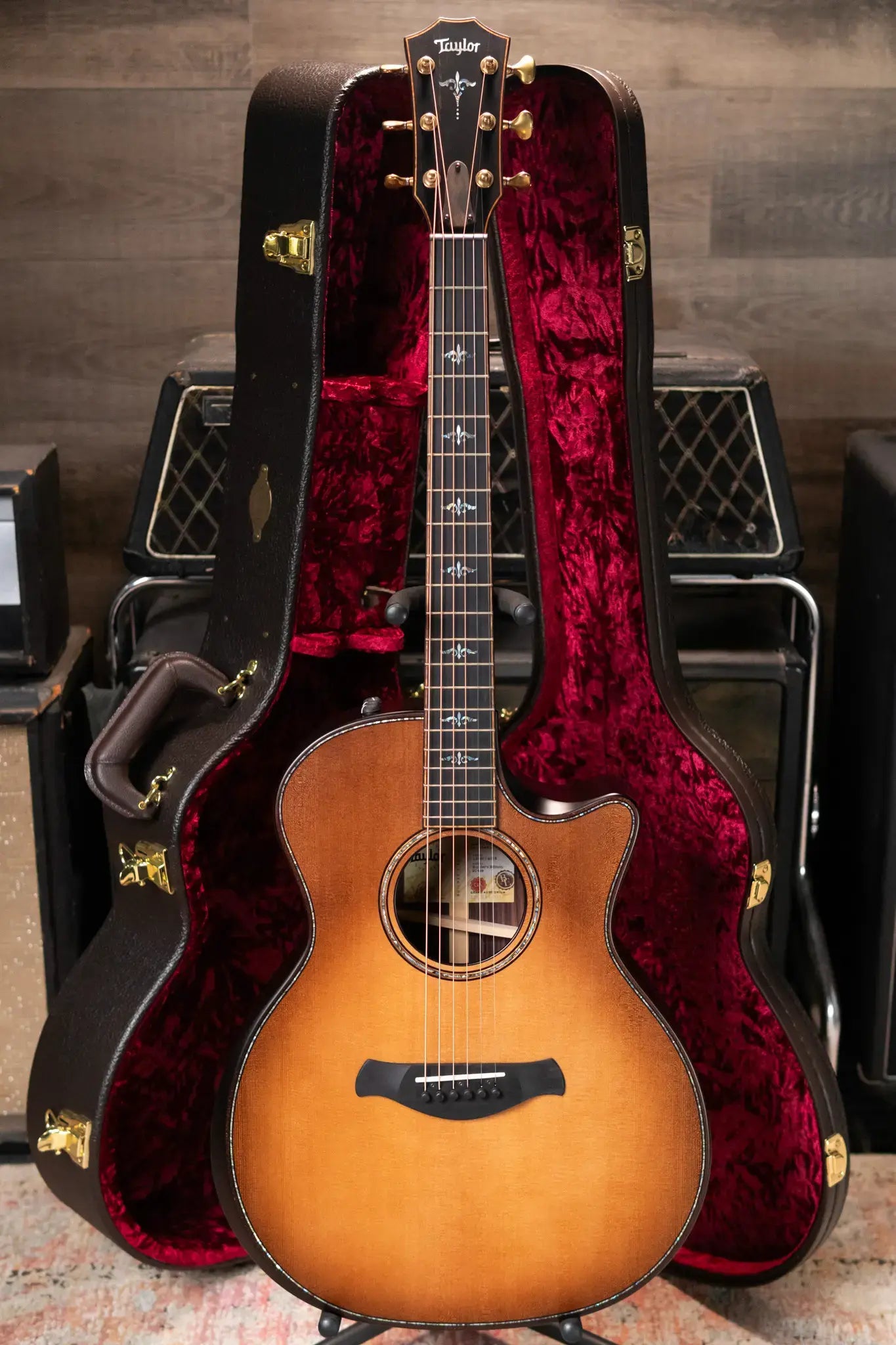 Taylor Builder's Edition 914ce Grand Auditorium Acoustic/Electric Guitar - Wild Honey Burst with Hardshell Case - Factory Demo