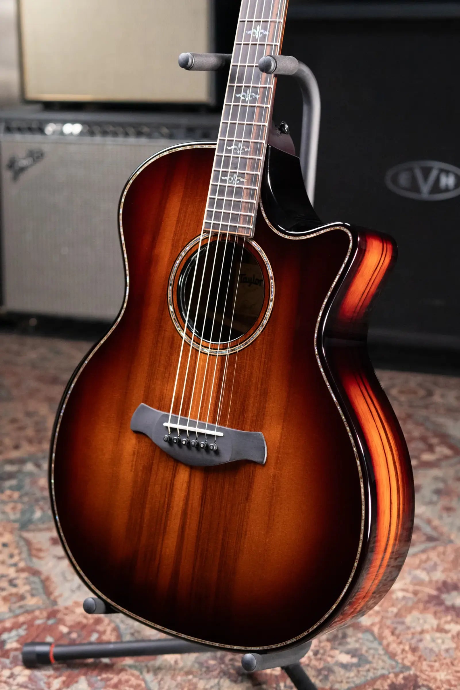Taylor Builder's Edition 914ce LTD Macassar Ebony Grand Auditorium Acoustic/Electric Guitar with Hardshell Case
