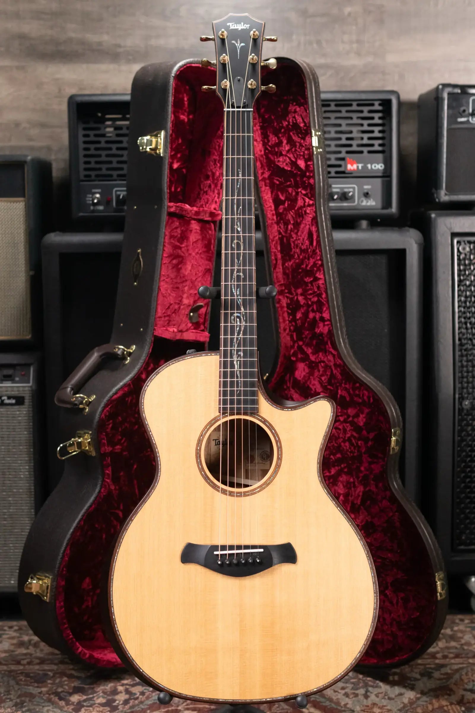 Taylor Builder's Edition K14ce Acoustic-Electric Guitar - Natural with Hardshell Case - Used