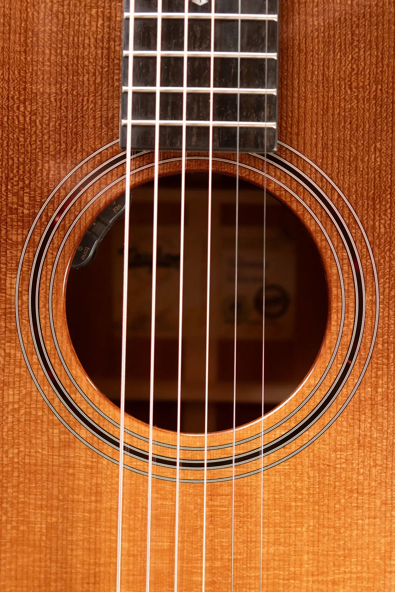 Taylor Custom 318e Mahogany/Torrefied Sitka Grand Orchestra Acoustic/Electric Guitar - Wild Honey Burst Top with Hardshell Case - Factory Demo
