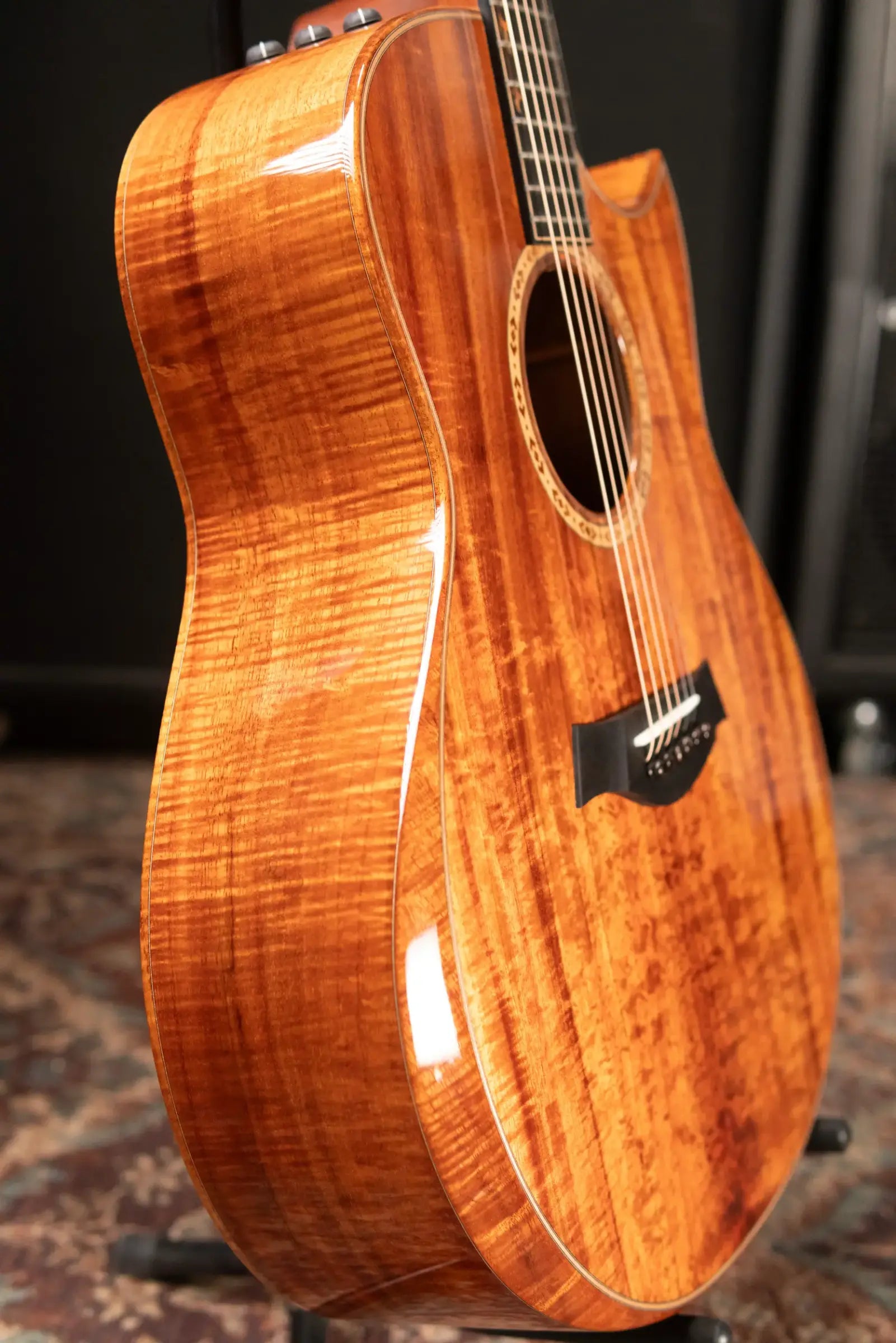Taylor Custom C28ce AA Koa Grand Orchestra Acoustic/Electric Guitar with Hardshell Case - Used