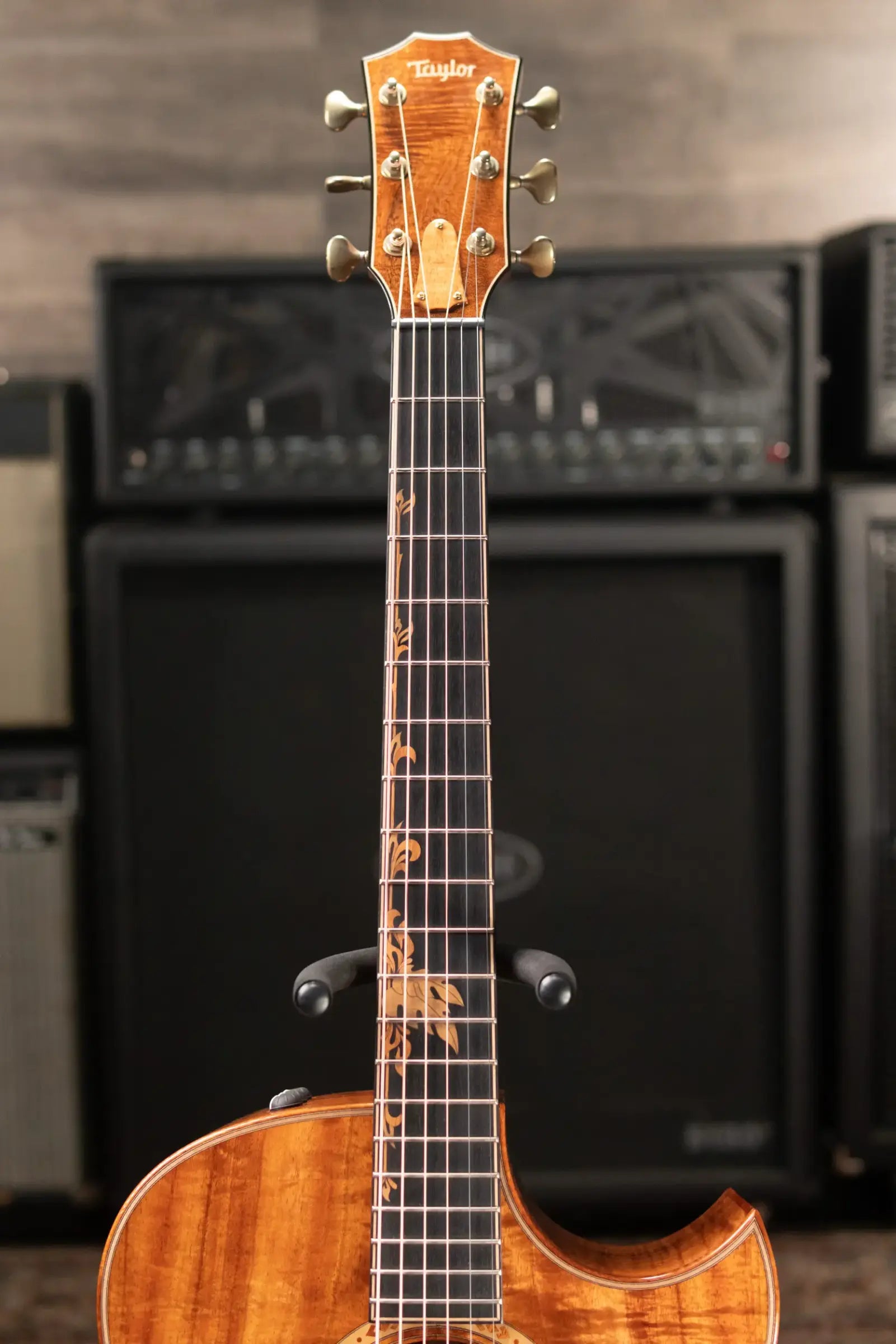 Taylor Custom C28ce AA Koa Grand Orchestra Acoustic/Electric Guitar with Hardshell Case - Used