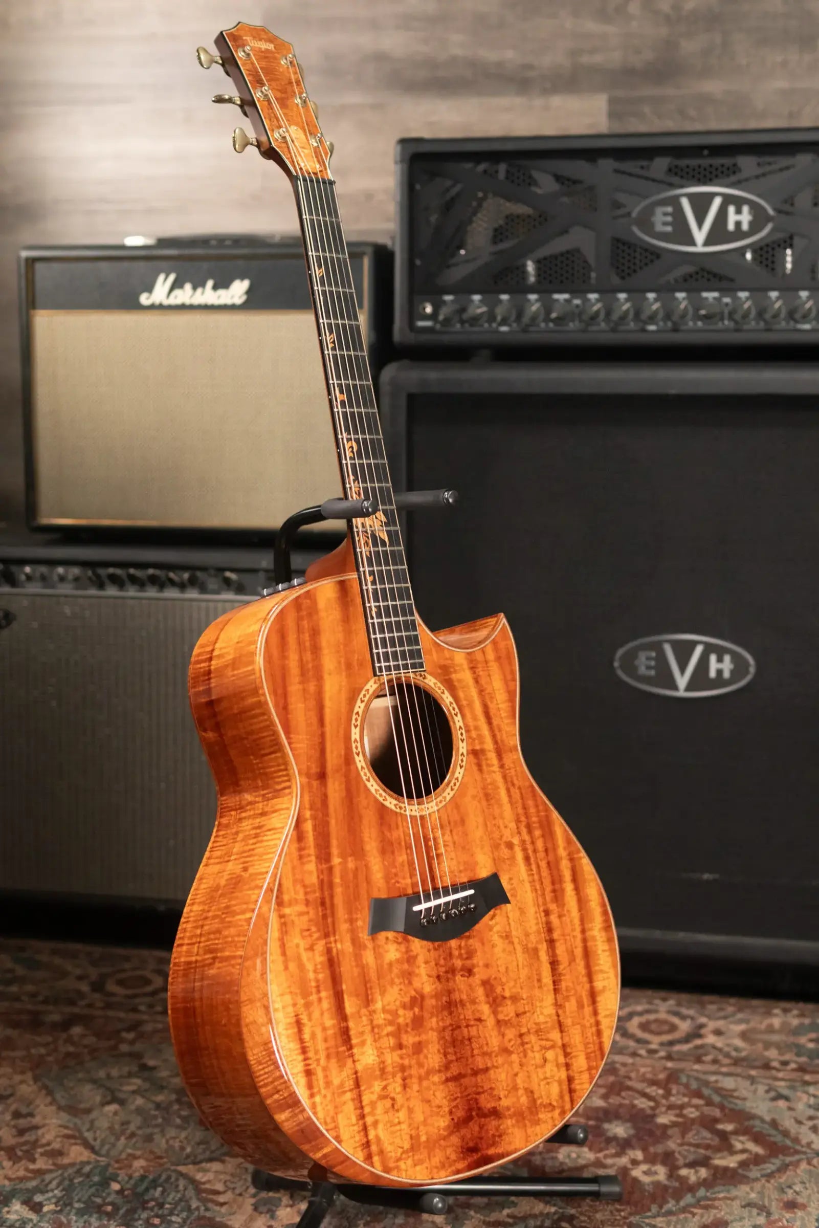 Taylor Custom C28ce AA Koa Grand Orchestra Acoustic/Electric Guitar with Hardshell Case - Used