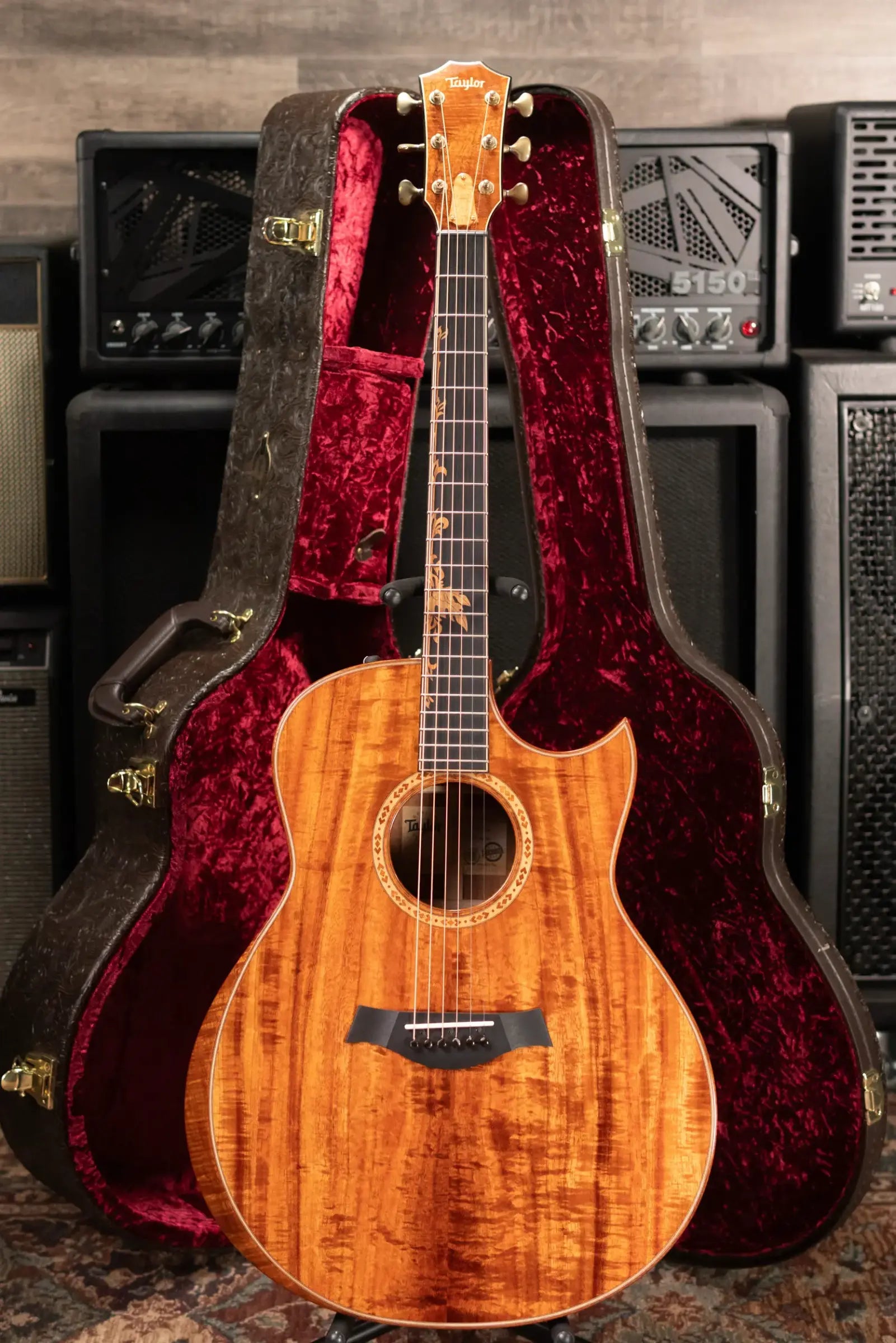 Taylor Custom C28ce AA Koa Grand Orchestra Acoustic/Electric Guitar with Hardshell Case - Used