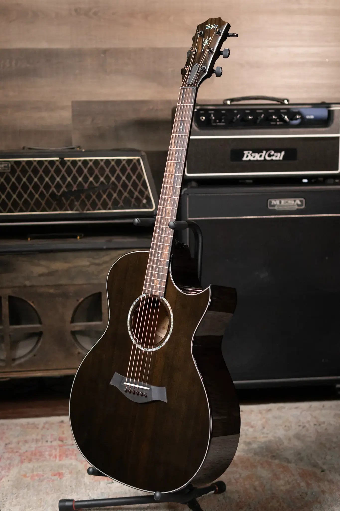 Taylor Custom Grand Auditorium Acoustic Electric Maple Sinker Cypress with Hardshell Case 6772d01e1b155