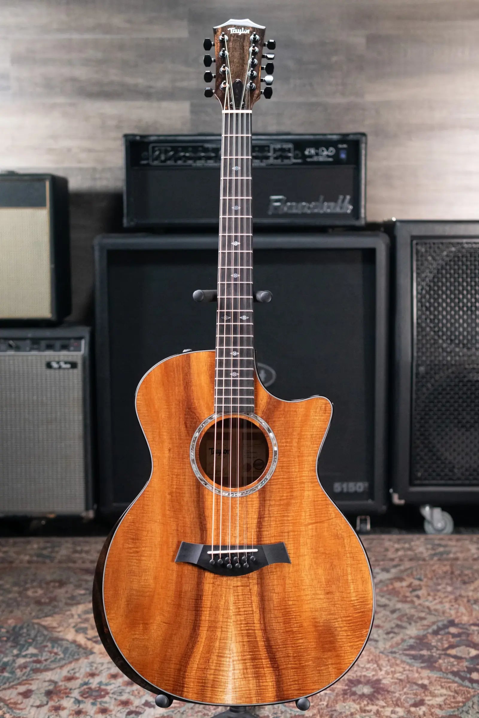Taylor Custom Shop #12940 GA-9 9-String Grand Auditorium Acoustic/Electric Guitar - Hand Selected AA Koa with Hardshell Case