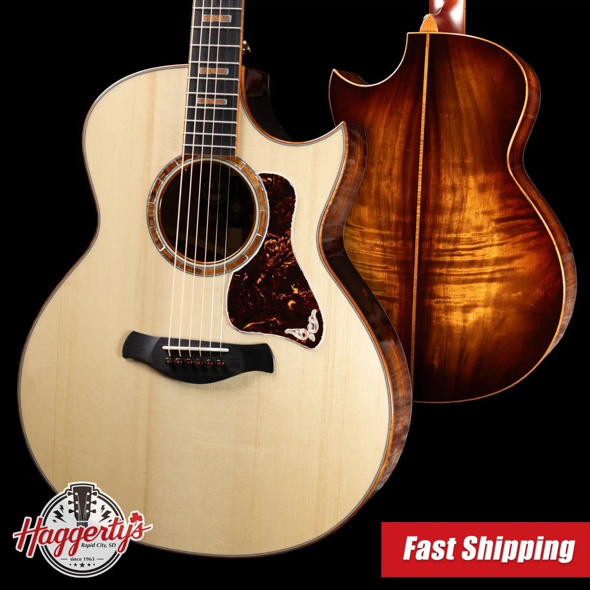 Taylor Custom Shop #C0022 Gold Label Super Auditorium Acoustic/Electric Guitar - Adirondack/Hawaiian Koa with Hardshell Case