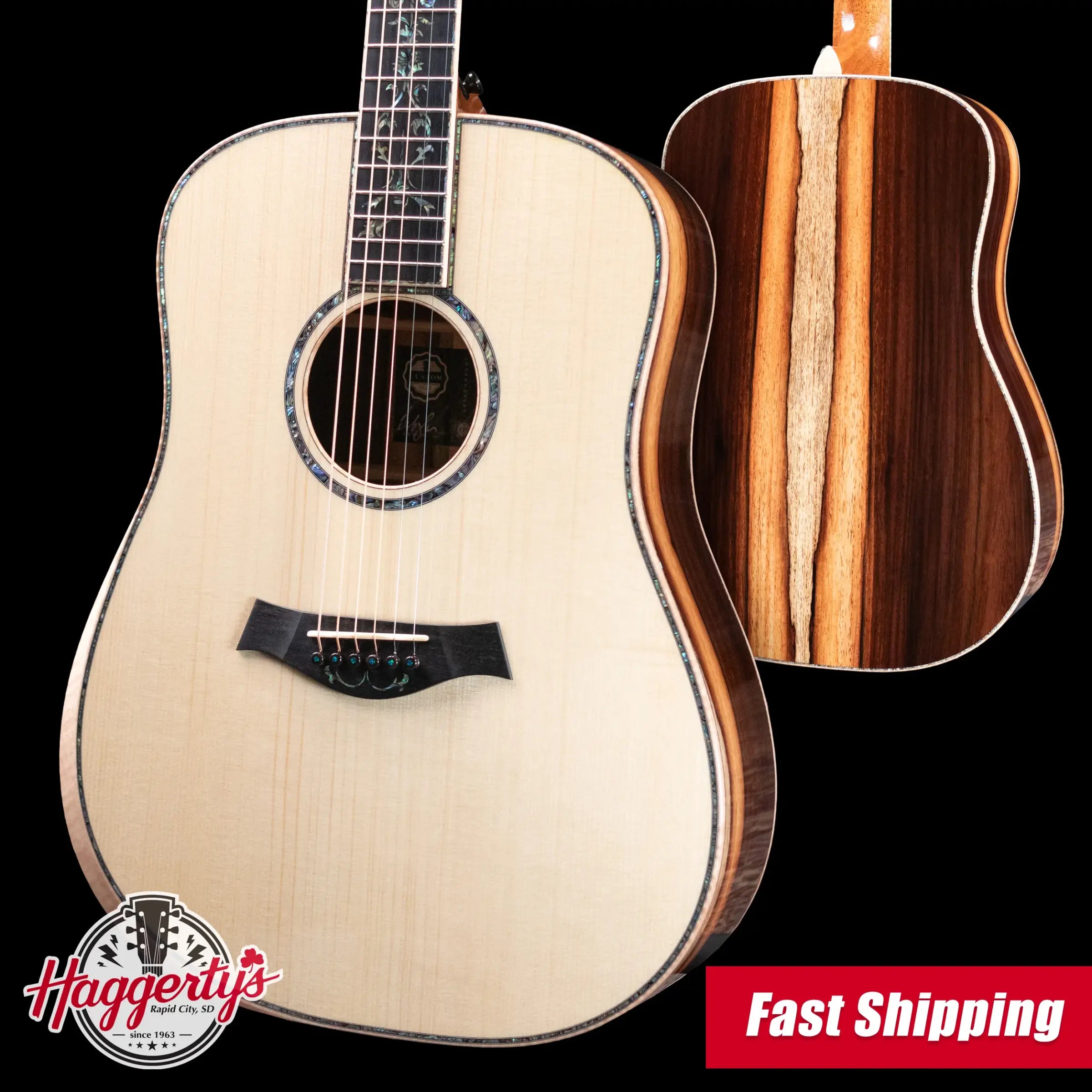 Taylor Custom Shop #C0966 Spruce Hand-Picked by Bob Taylor/Brazilian Rosewood Dreadnought Acoustic Guitar with Hardshell Case