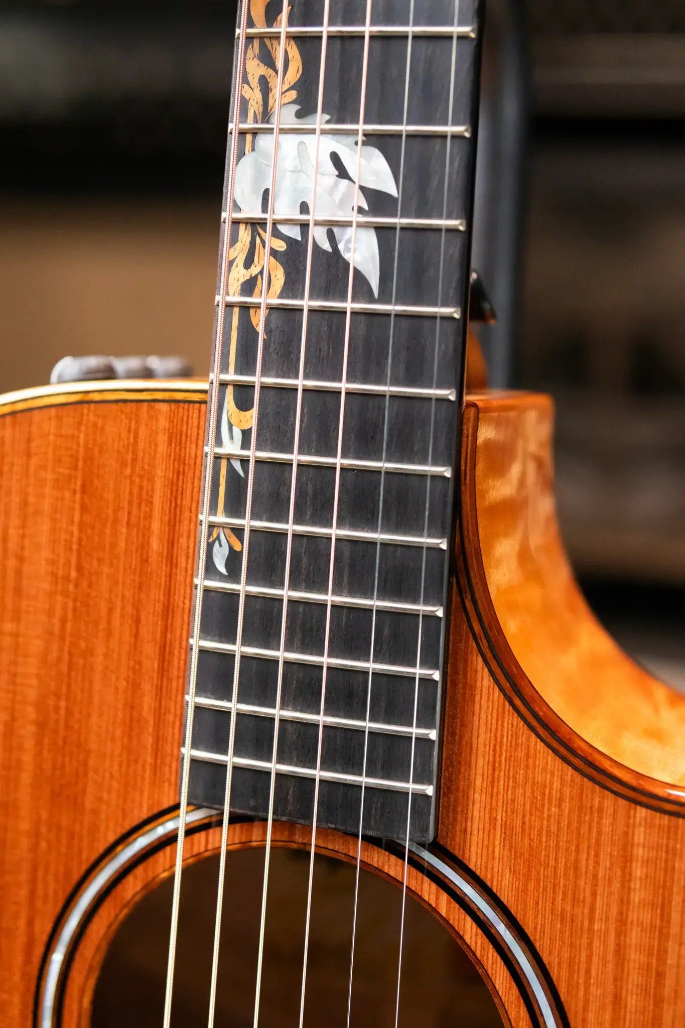 Taylor Custom Shop C12ce "Amber Tide" 2025 Catch Event #16 Grand Concert Acoustic/Electric Guitar - Quilted Maple/Sinker Redwood with Hardshell Case