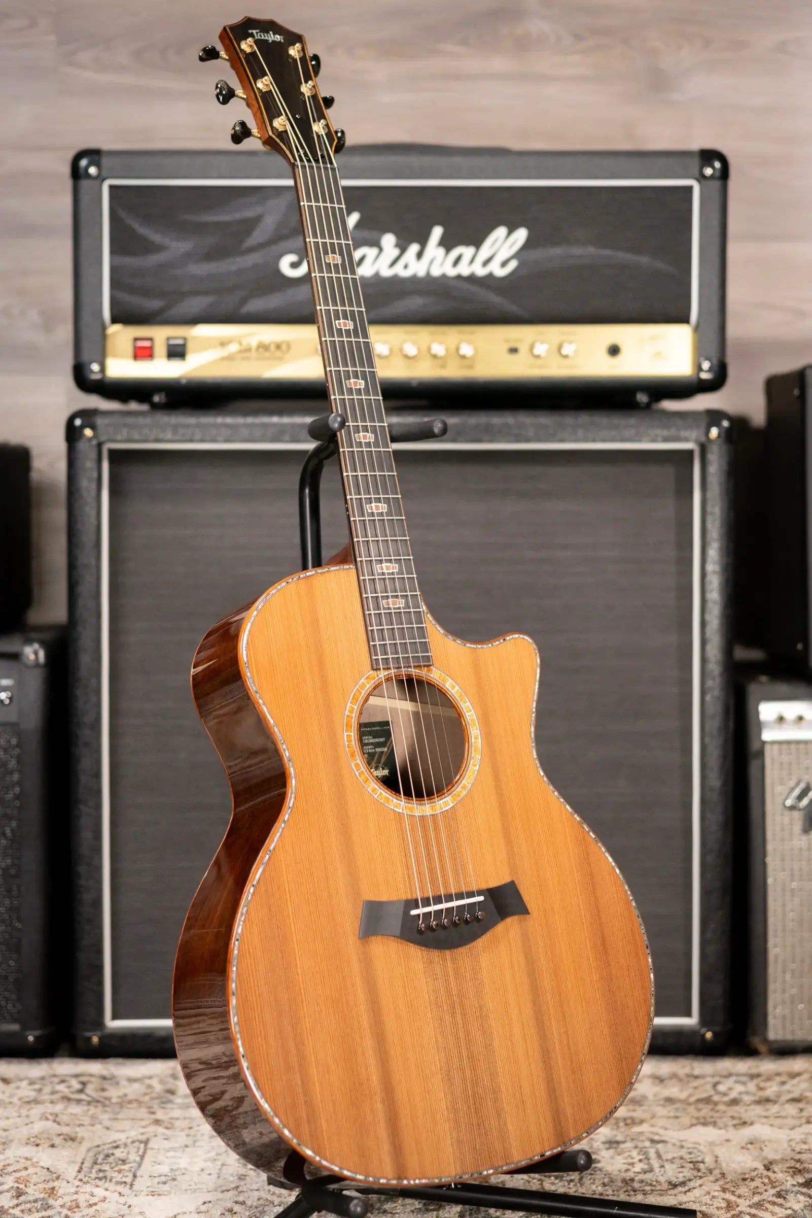 Taylor Custom Shop C14ce B6028 2026 Catch Custom #28 Grand Audtorium Acoustic/Electric Guitar - Sinker Redwood/Walnut with Hardshell Case