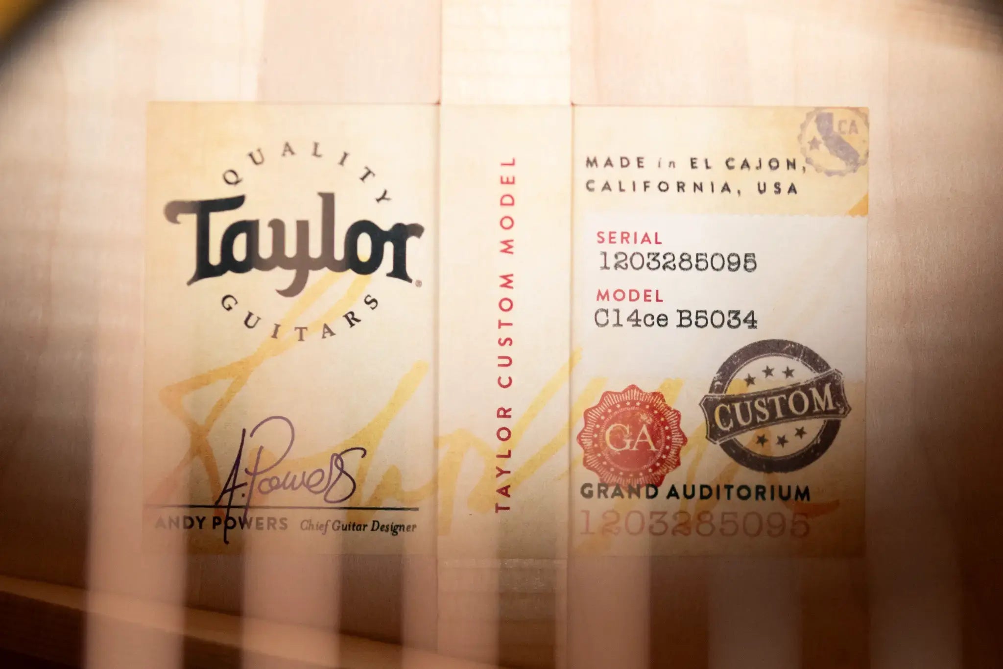 Taylor Custom Shop C14ce Catch Event #34 Grand Auditorium Acoustic/Electric Guitar - Sitka Spruce/Maple with Hardshell Case