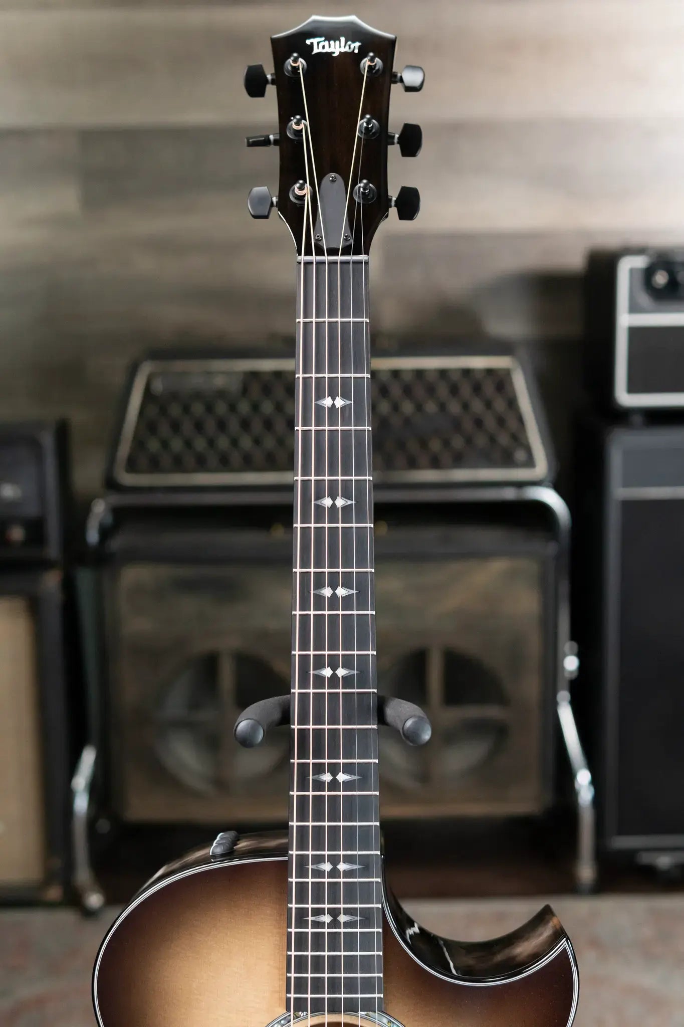Taylor Custom Shop C14ce Grand Auditorium Quilt Maple Acoustic/Electric Guitar, Cranberry Color Shift with Hardshell Case