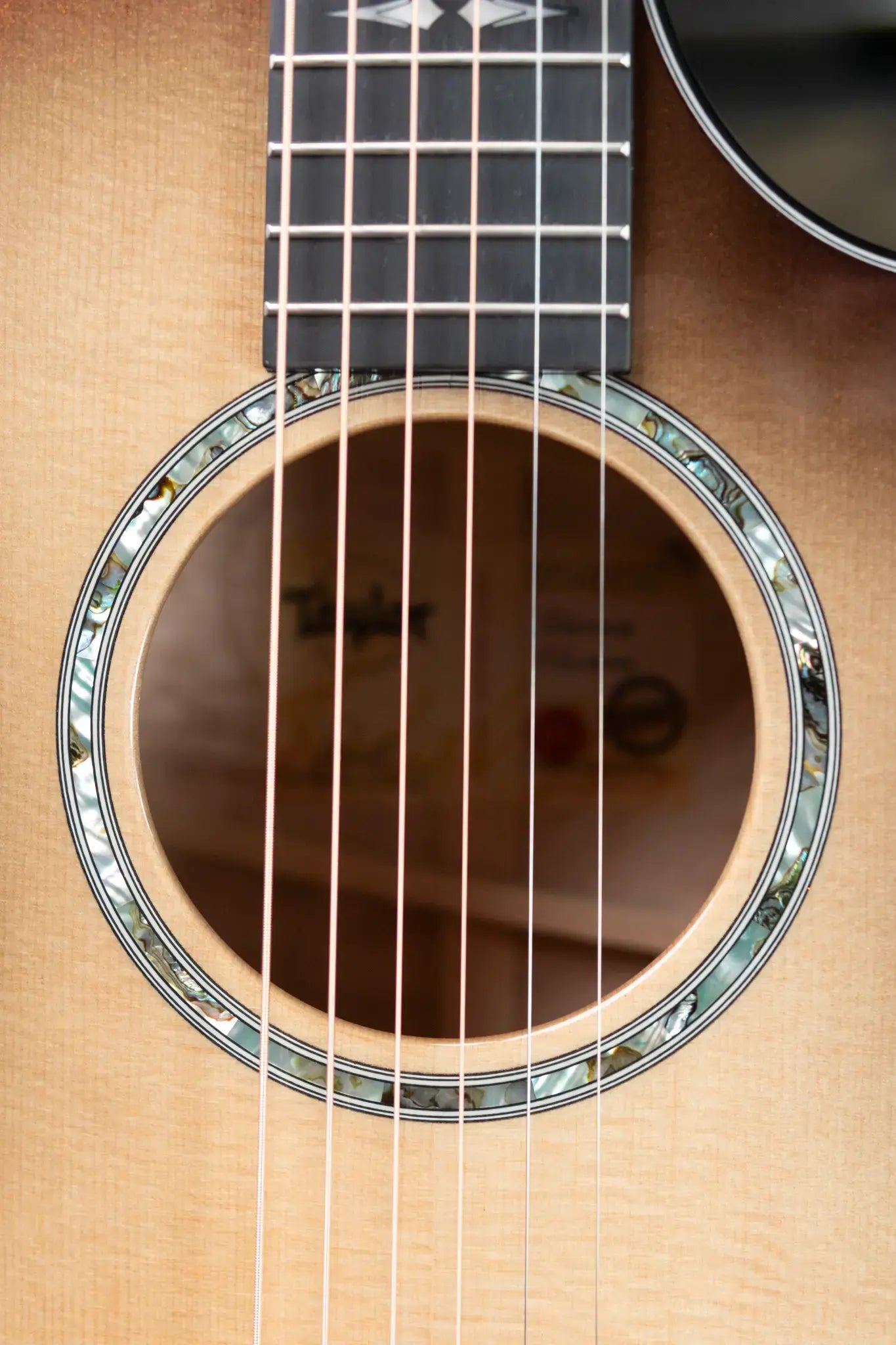 Taylor Custom Shop C14ce Grand Auditorium Quilt Maple Acoustic/Electric Guitar, Cranberry Color Shift with Hardshell Case