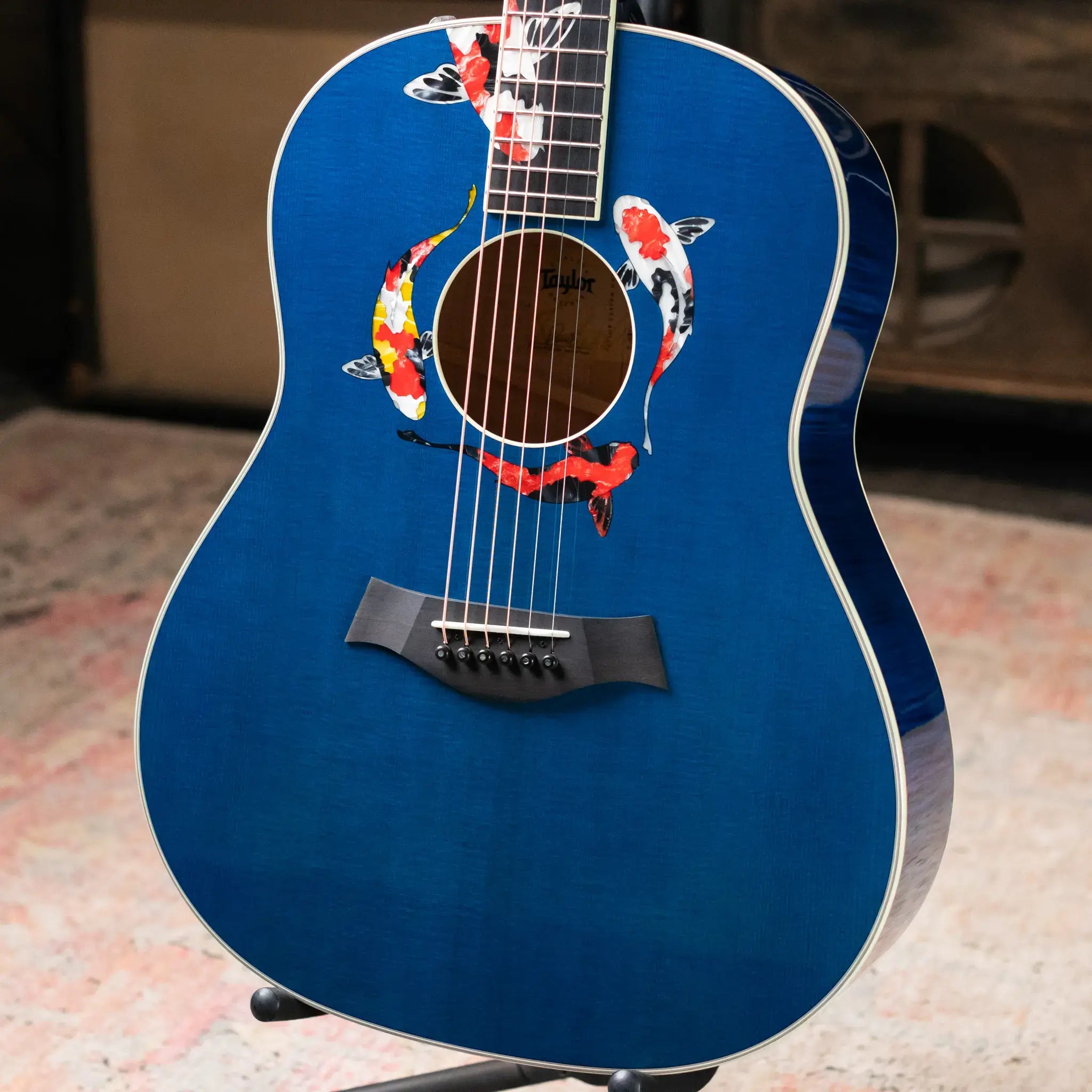 Taylor Custom Shop C17e 2025 Catch Event #41 Grand Pacific Acoustic/Electric Guitar - Living Blue Jewel with Circa 74 Amp and Hardshell Case