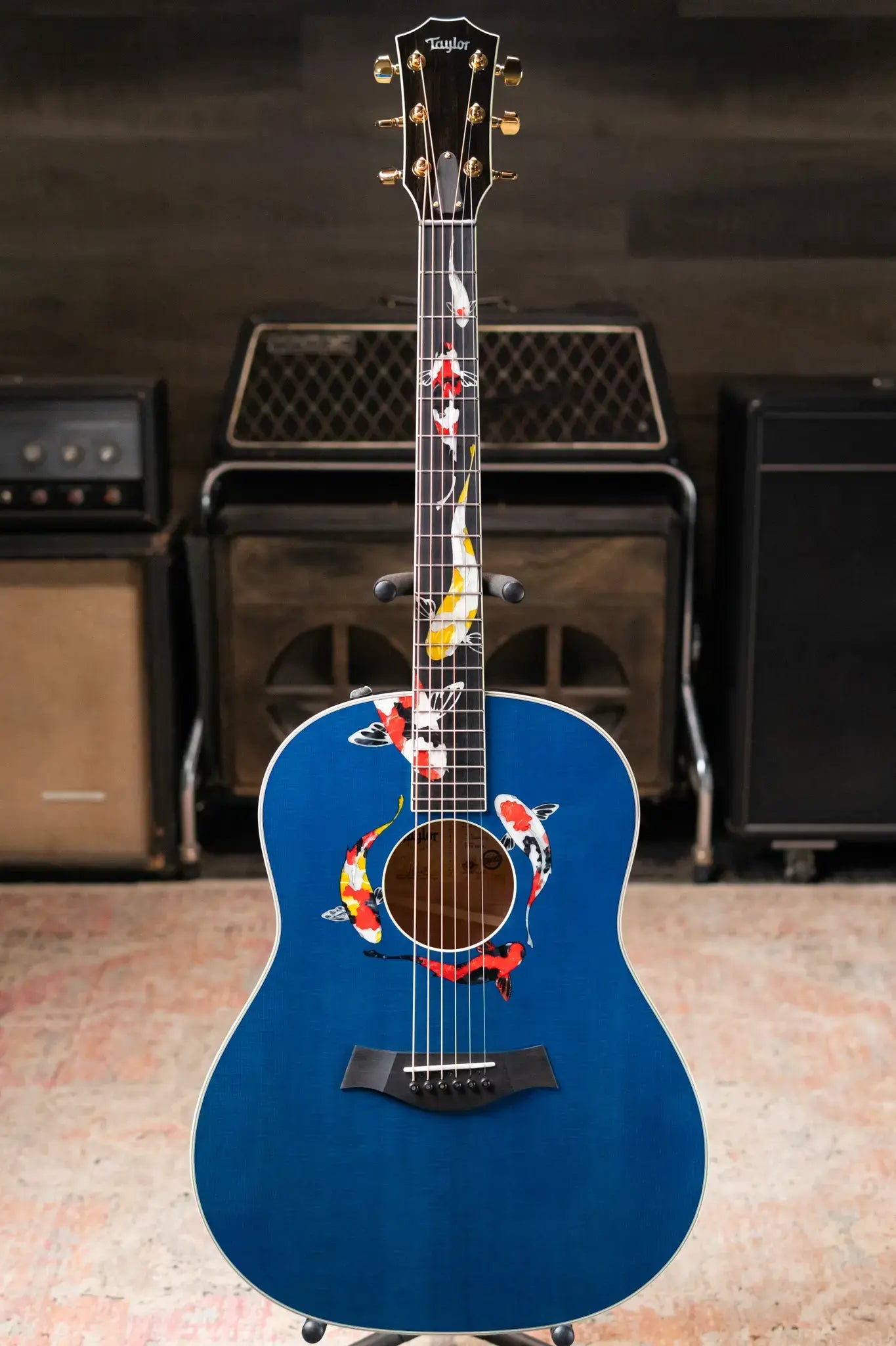 Taylor Custom Shop C17e 2025 Catch Event #41 Grand Pacific Acoustic/Electric Guitar - Living Blue Jewel with Circa 74 Amp and Hardshell Case - Floor Model