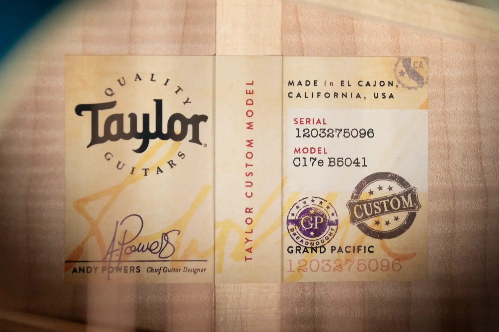 Taylor Custom Shop C17e 2025 Catch Event #41 Grand Pacific Acoustic/Electric Guitar - Maple/Sitka Spruce with Circa 74 Amp and Hardshell Case