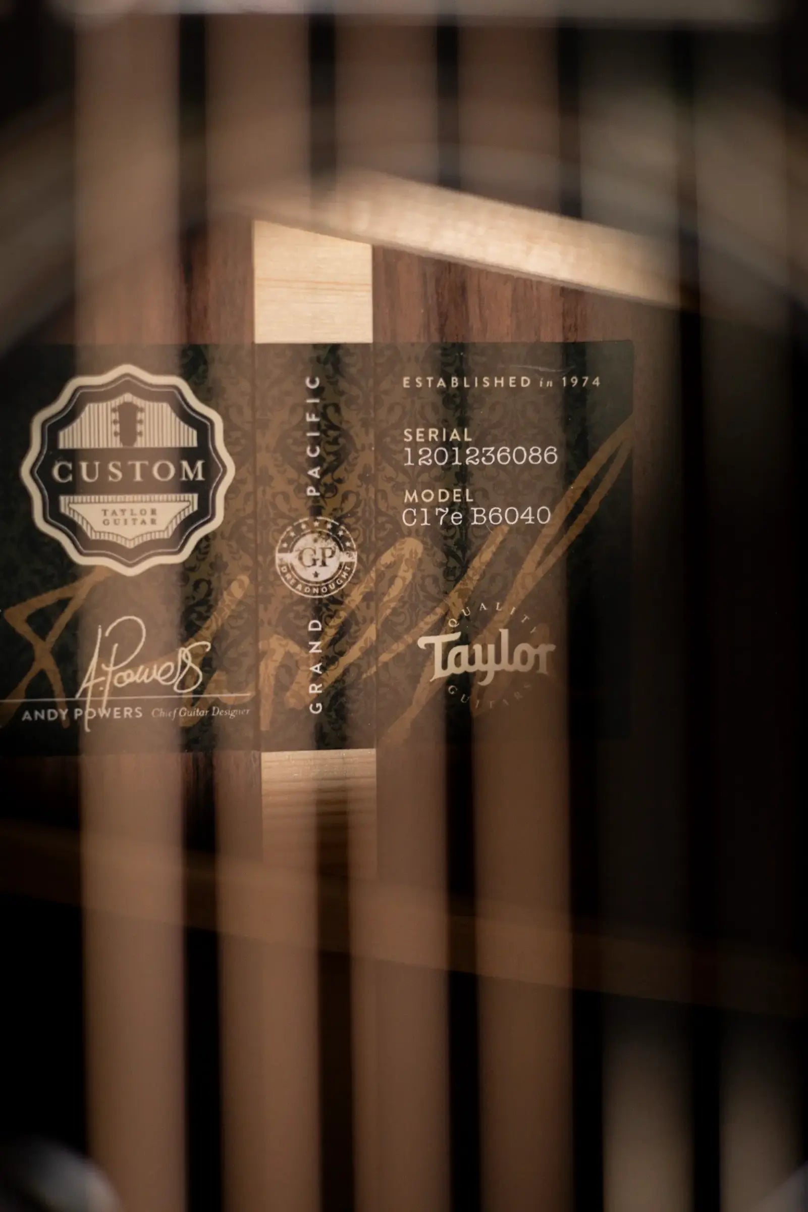 Taylor Custom Shop C17e B6040 2026 Catch Custom #40 Gold Label Grand Pacific Acoustic/Electric Guitar with Hardshell Case