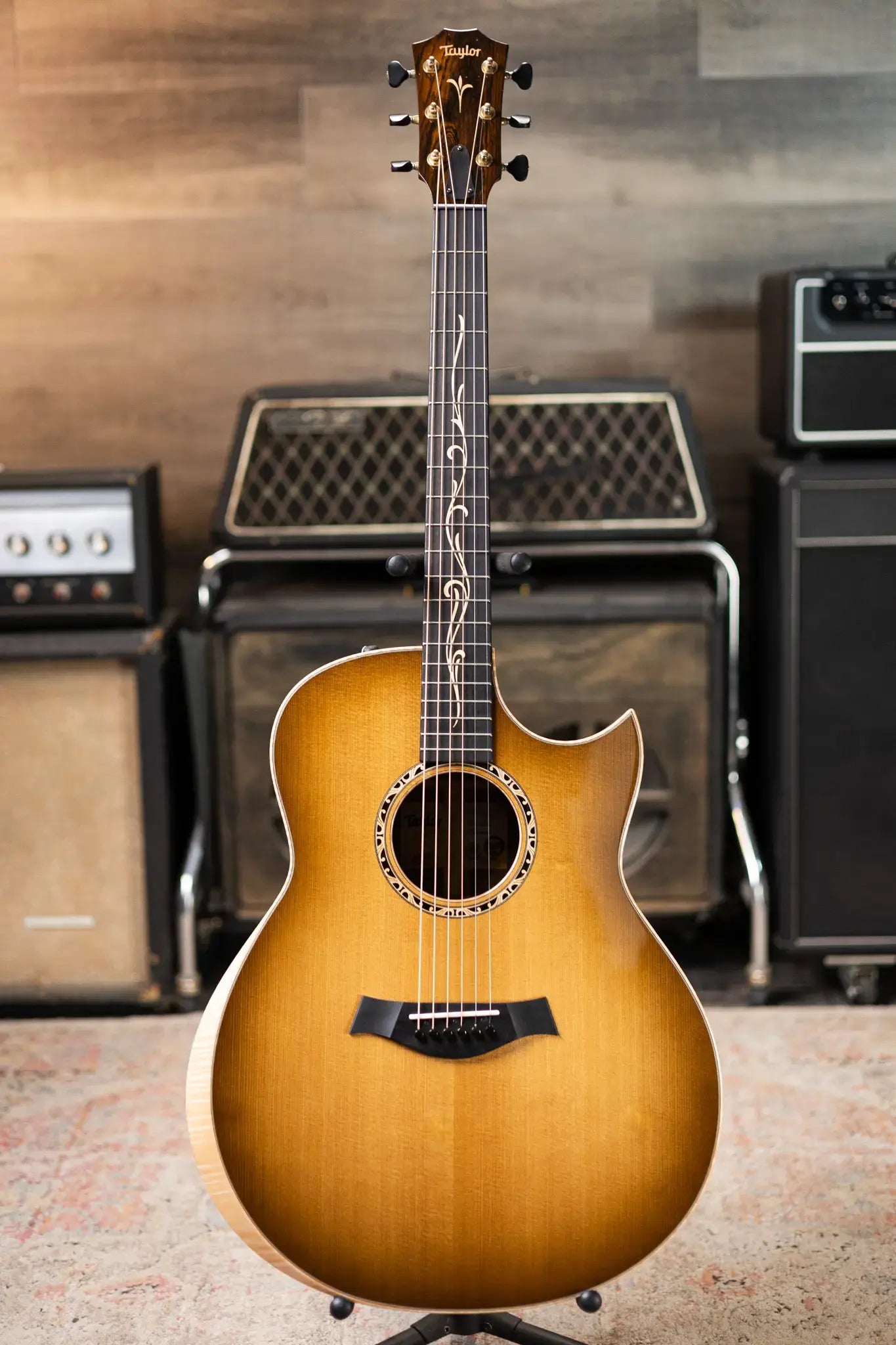 Taylor Custom Shop C18ce B5020 Catch Event #20 Grand Orchestra Acoustic/Electric Guitar - Bocote/Torrefied Sitka with Hardshell Case