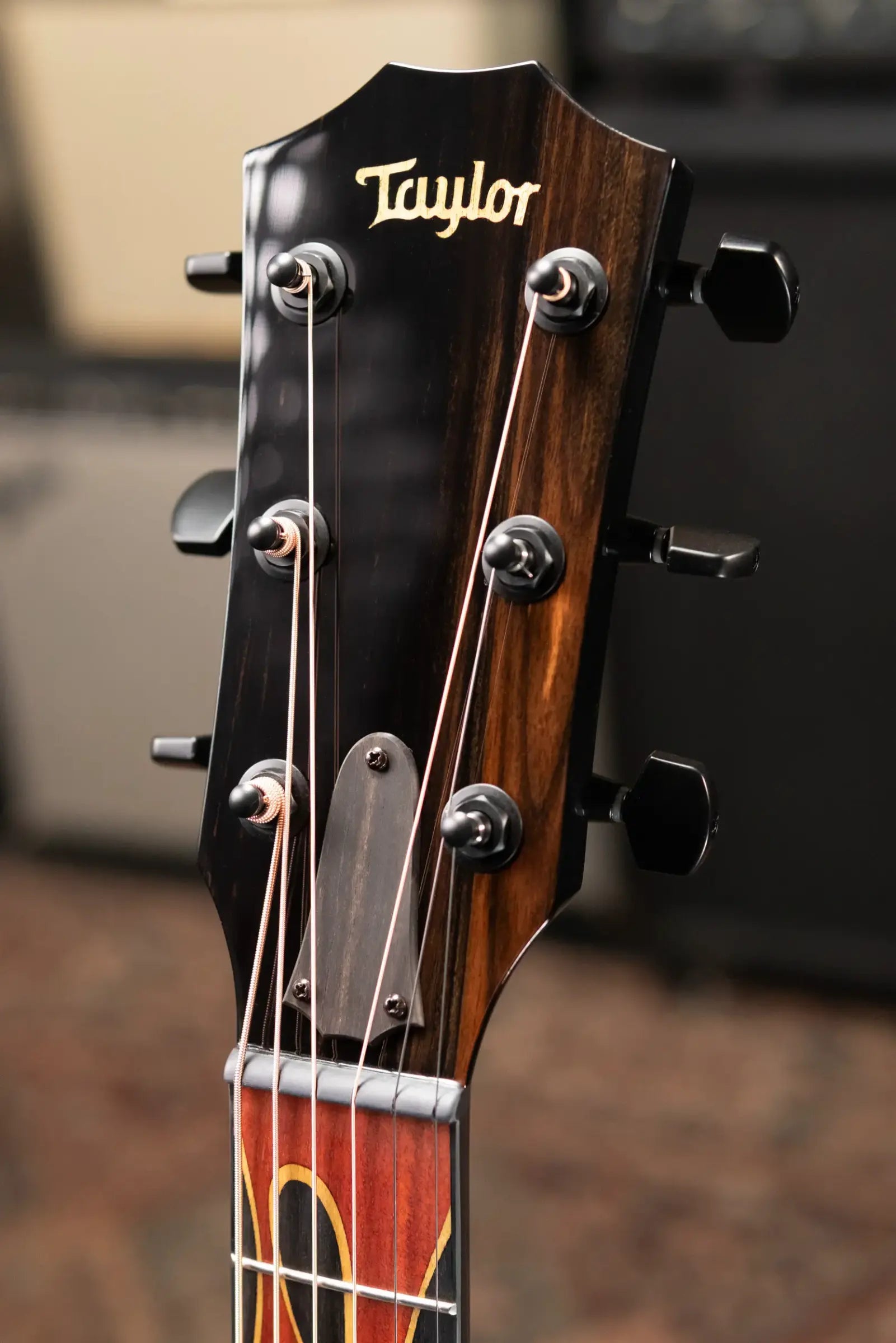Taylor Custom Shop Grand Auditorium Acoustic/Electric Guitar - Hot Rod Black with Hardshell Case - Factory Demo