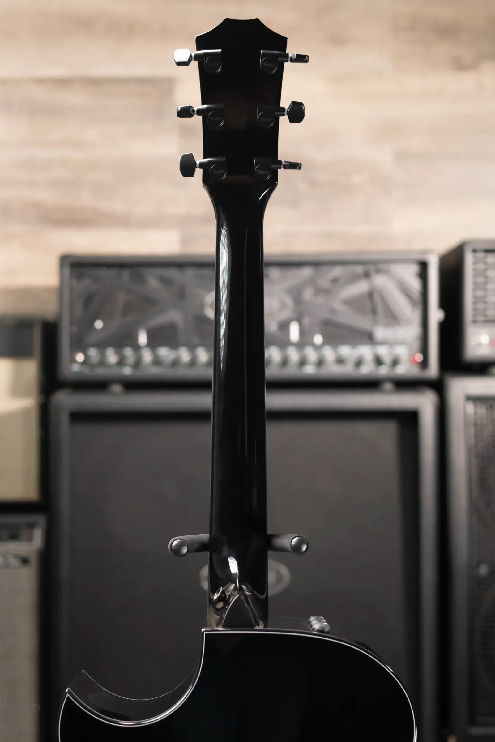 Taylor Custom Shop Grand Auditorium Acoustic/Electric Guitar - Hot Rod Black with Hardshell Case - Factory Demo