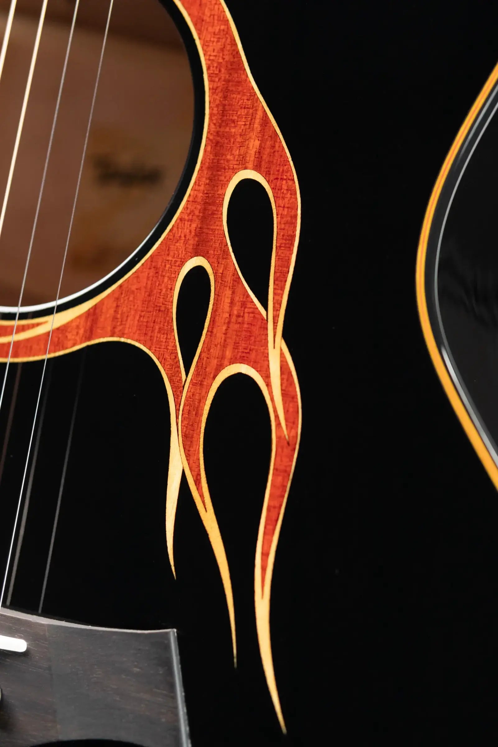 Taylor Custom Shop Grand Auditorium Acoustic/Electric Guitar - Hot Rod Black with Hardshell Case - Factory Demo