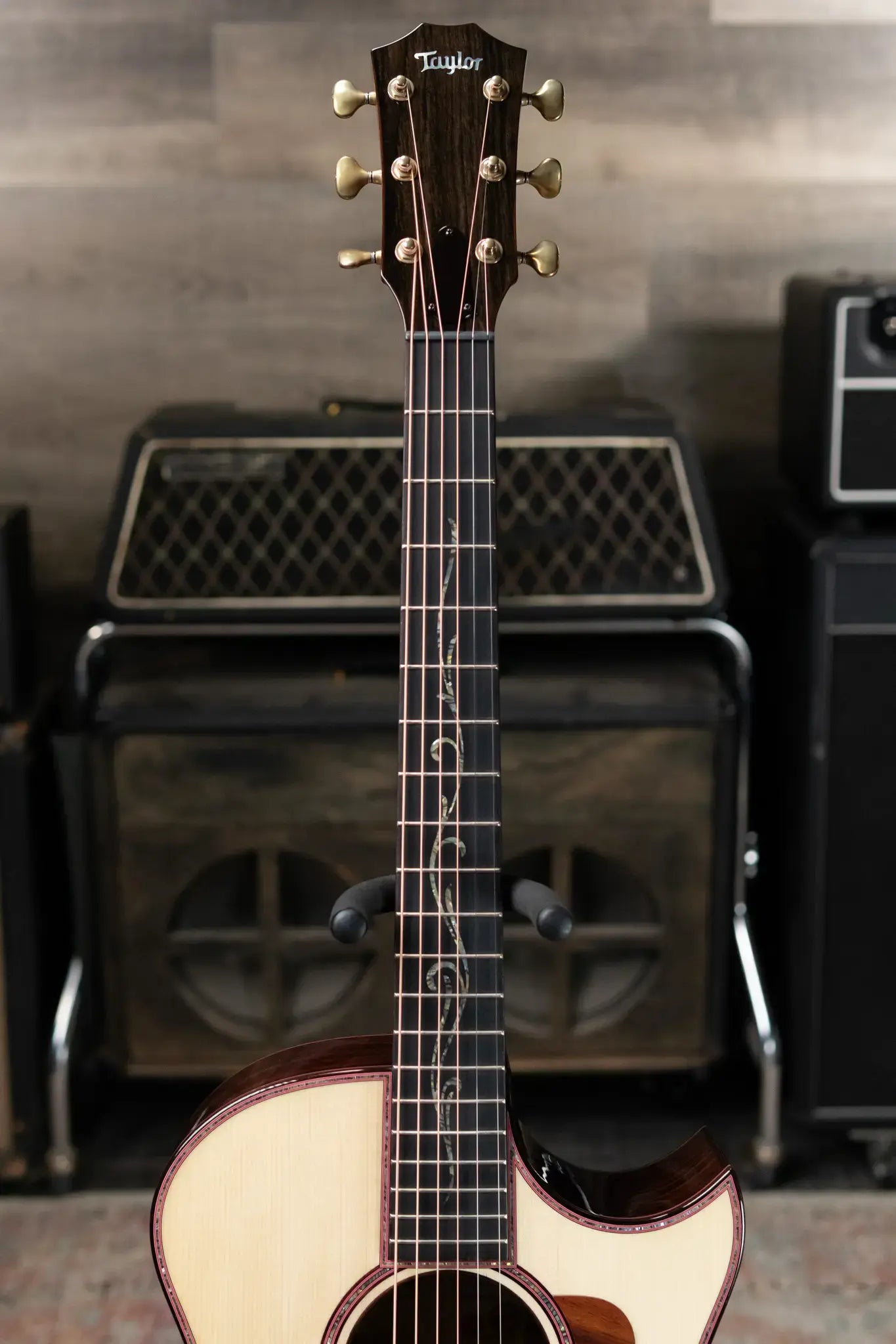 Taylor Custom Shop Grand Auditorium Rosewood/Adirondack Acoustic/Electric Guitar with L.R Baggs VTC pickup and Hardshell Case