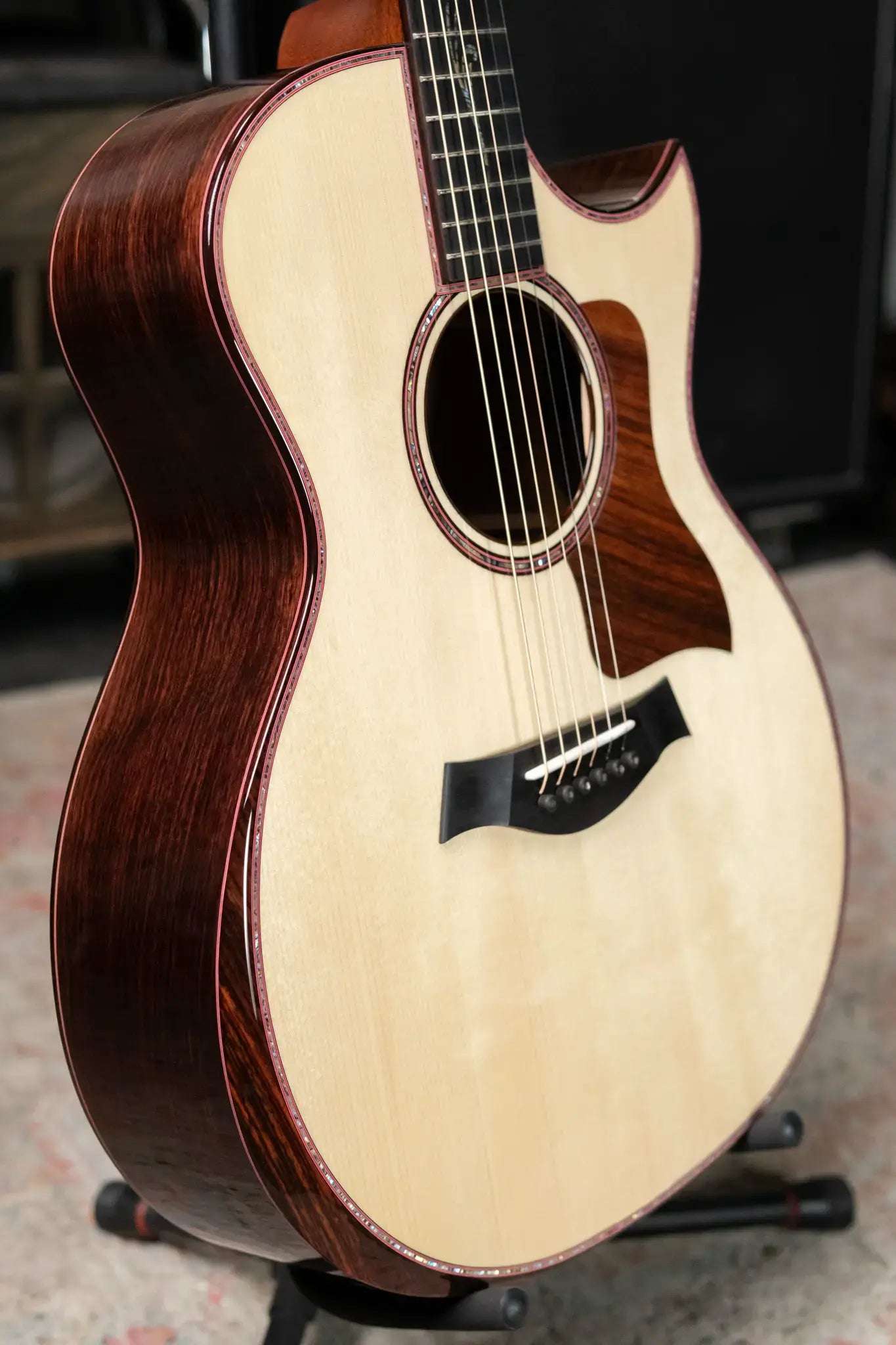 Taylor Custom Shop Grand Auditorium Rosewood/Adirondack Acoustic/Electric Guitar with L.R Baggs VTC pickup and Hardshell Case