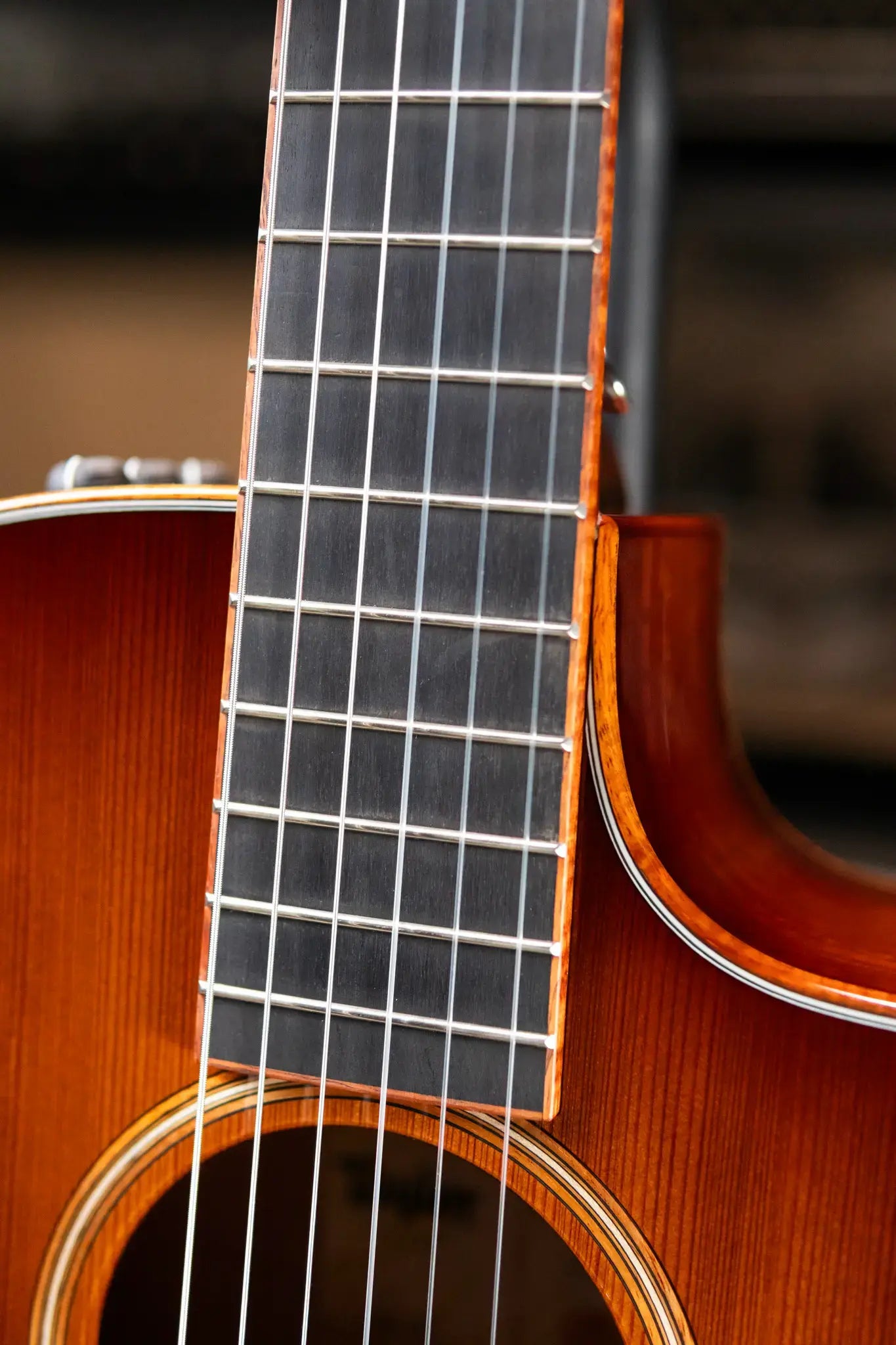 Taylor Custom Grand Concert Nylon #12941 Sinker Redwood/Figured Ironbark Acoustic/Electric Guitar with Hardshell Case