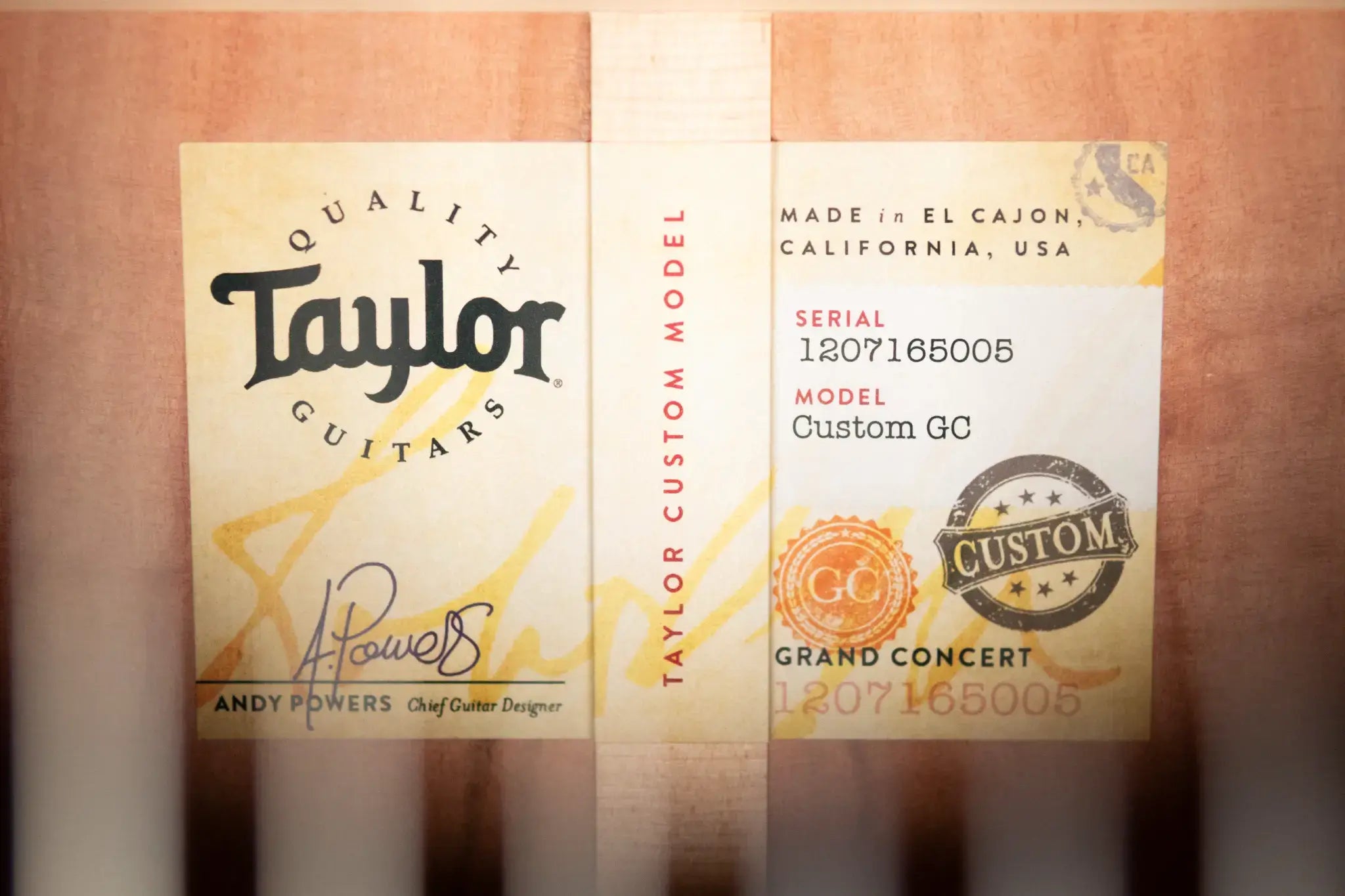 Taylor Custom Grand Concert Nylon #12941 Sinker Redwood/Figured Ironbark Acoustic/Electric Guitar with Hardshell Case