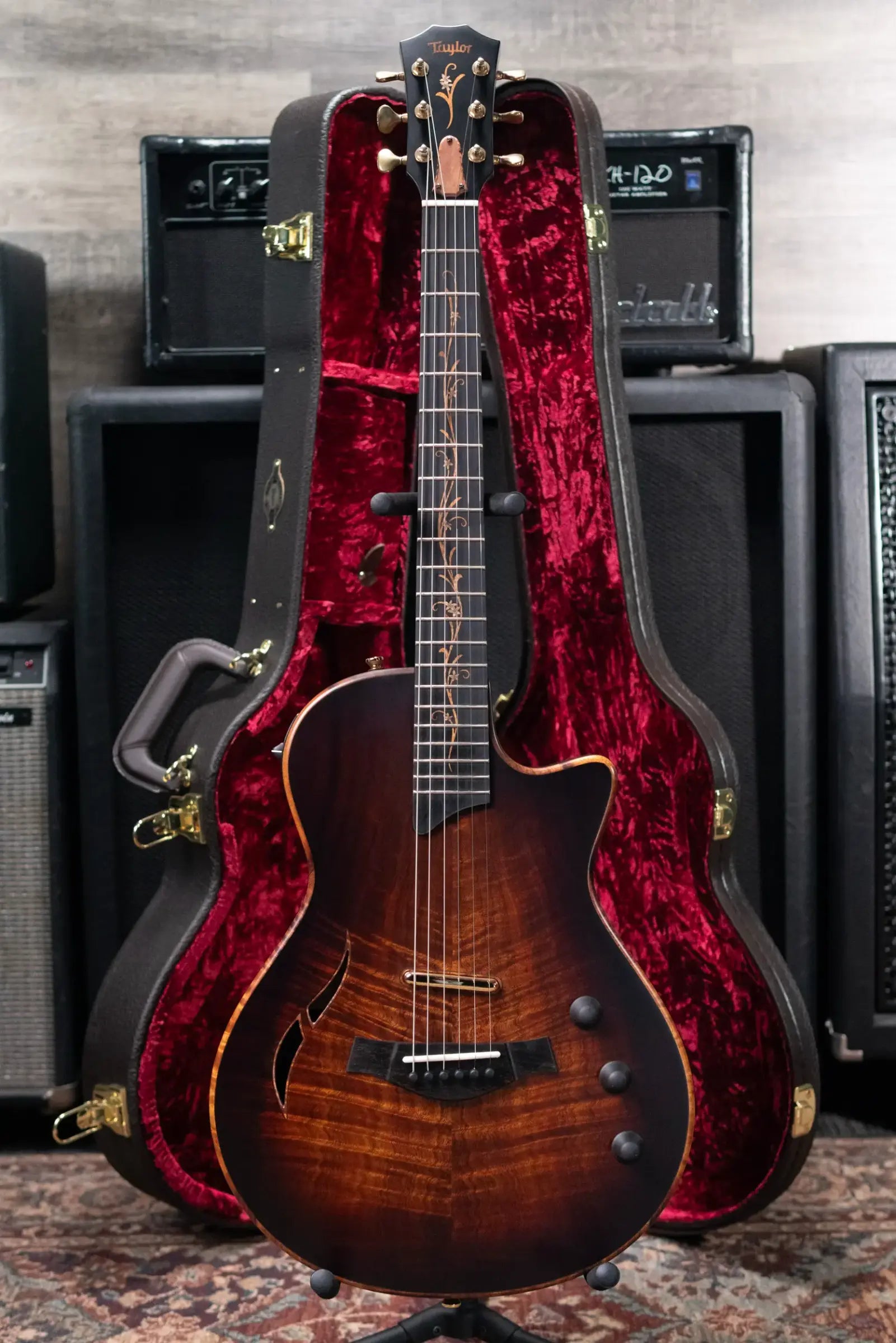 Taylor Custom Shop T5z Custom #C0957 Hawaiian Koa/Shamel Ash Hollow Body Electric Guitar with Hardshell Case