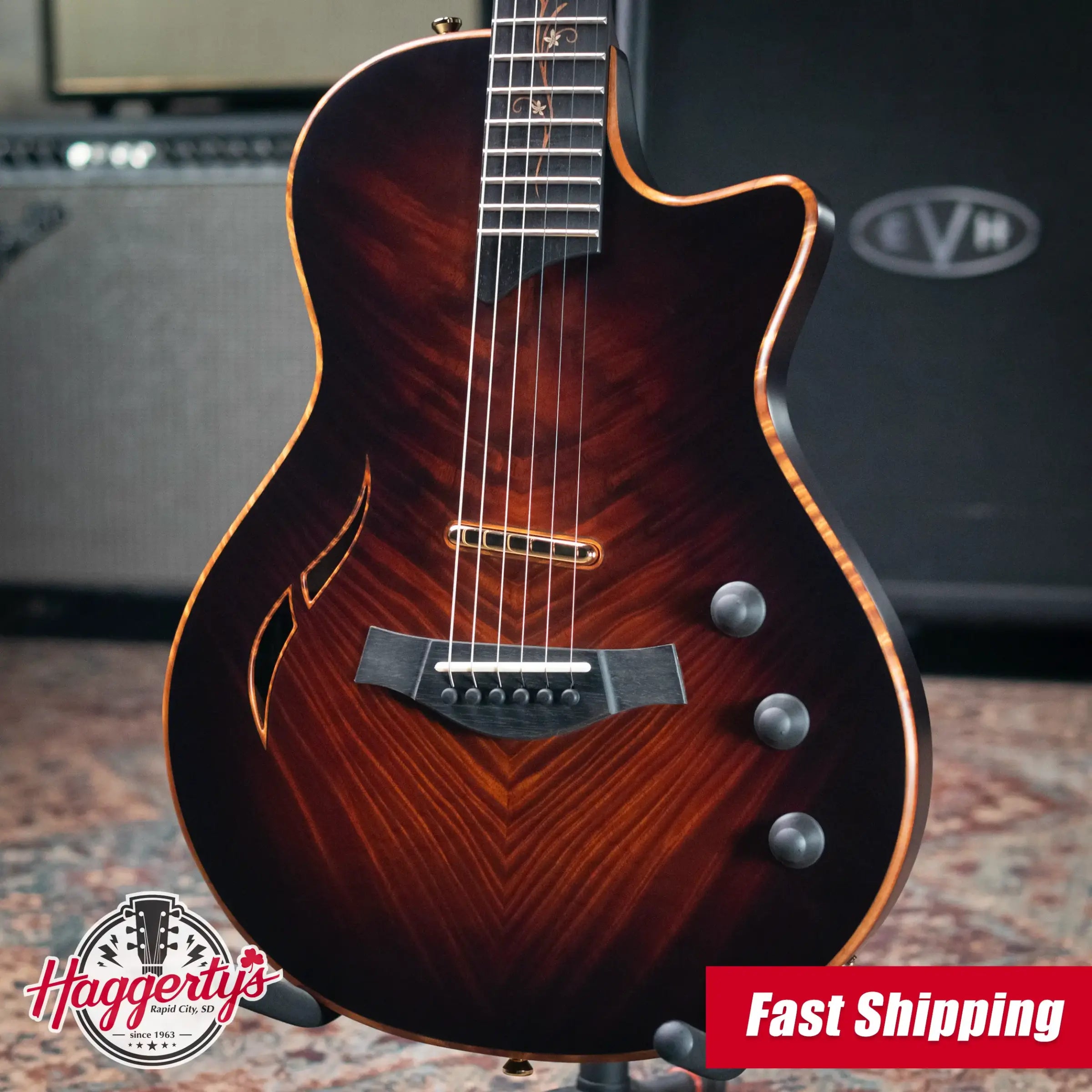 Taylor Custom Shop T5z Custom #C0957 Hawaiian Koa/Shamel Ash Hollow Body Electric Guitar with Hardshell Case